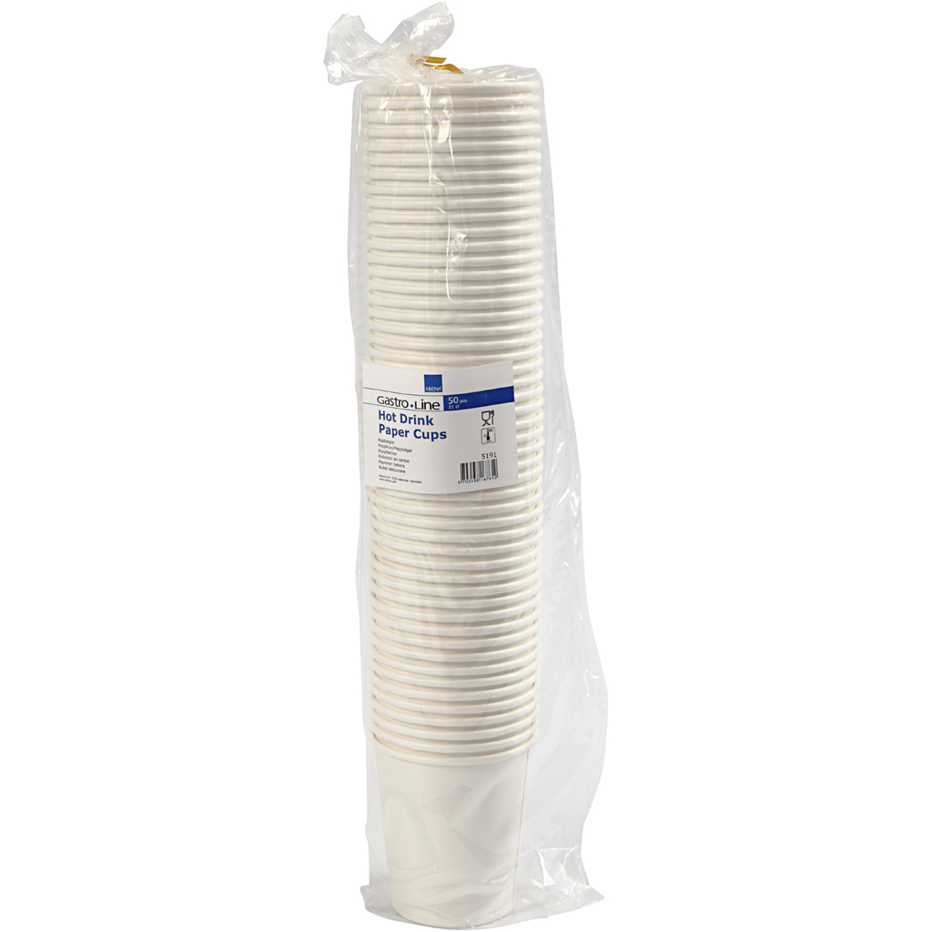 Pappkrus Creativ Company Hvit 7,8x7,2 cm 205 ml 50 stk/1 Pk