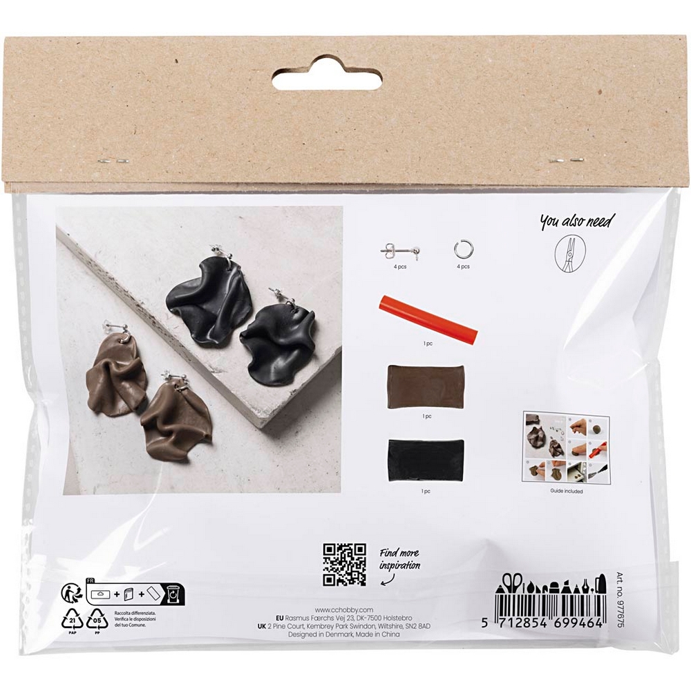 Hobbysett Creativ Company Mini DIY Kit Smykker Brettede Øreringer