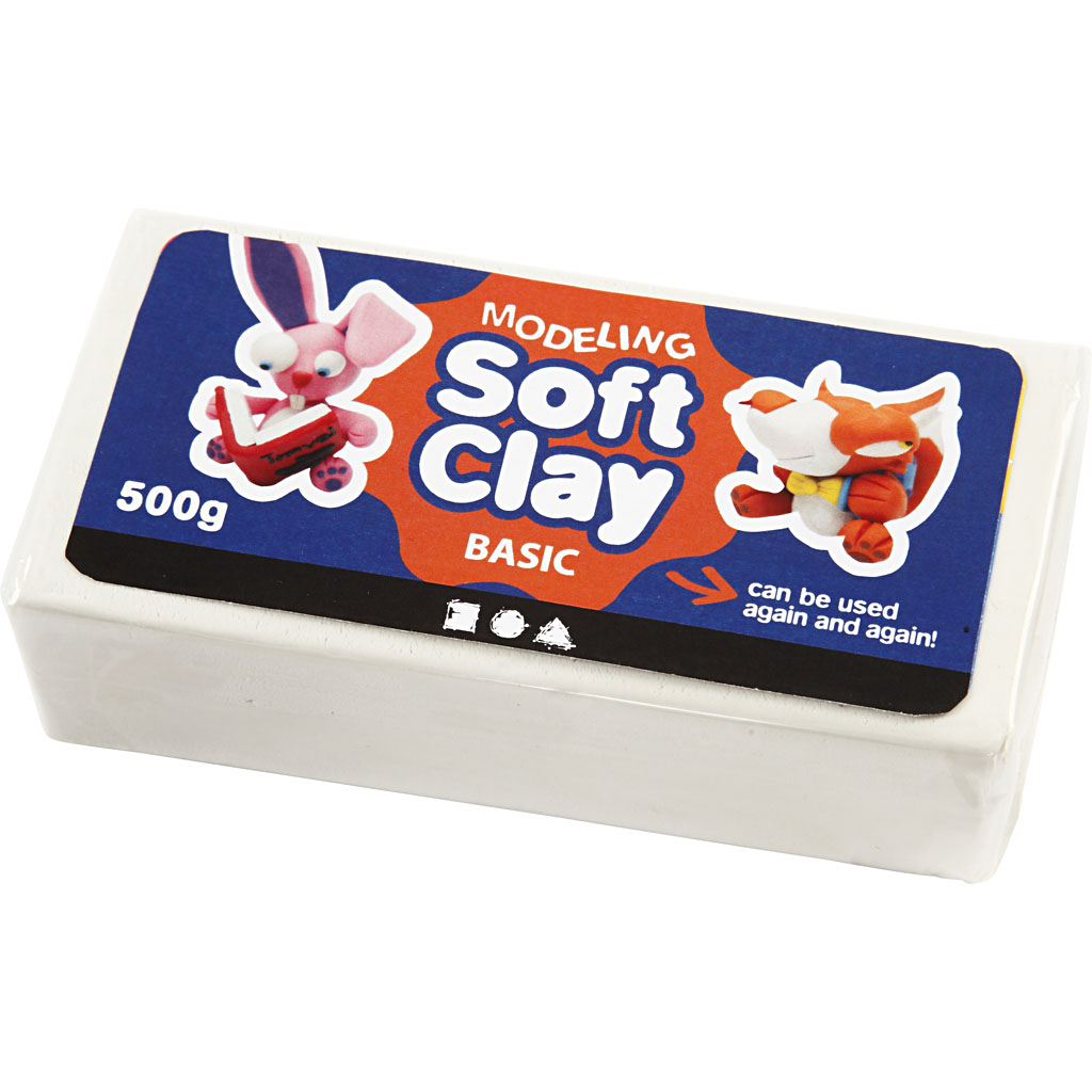 Modellervoks Creativ Company Soft Clay Str 13x6x4 cm 500 g/1 Pk