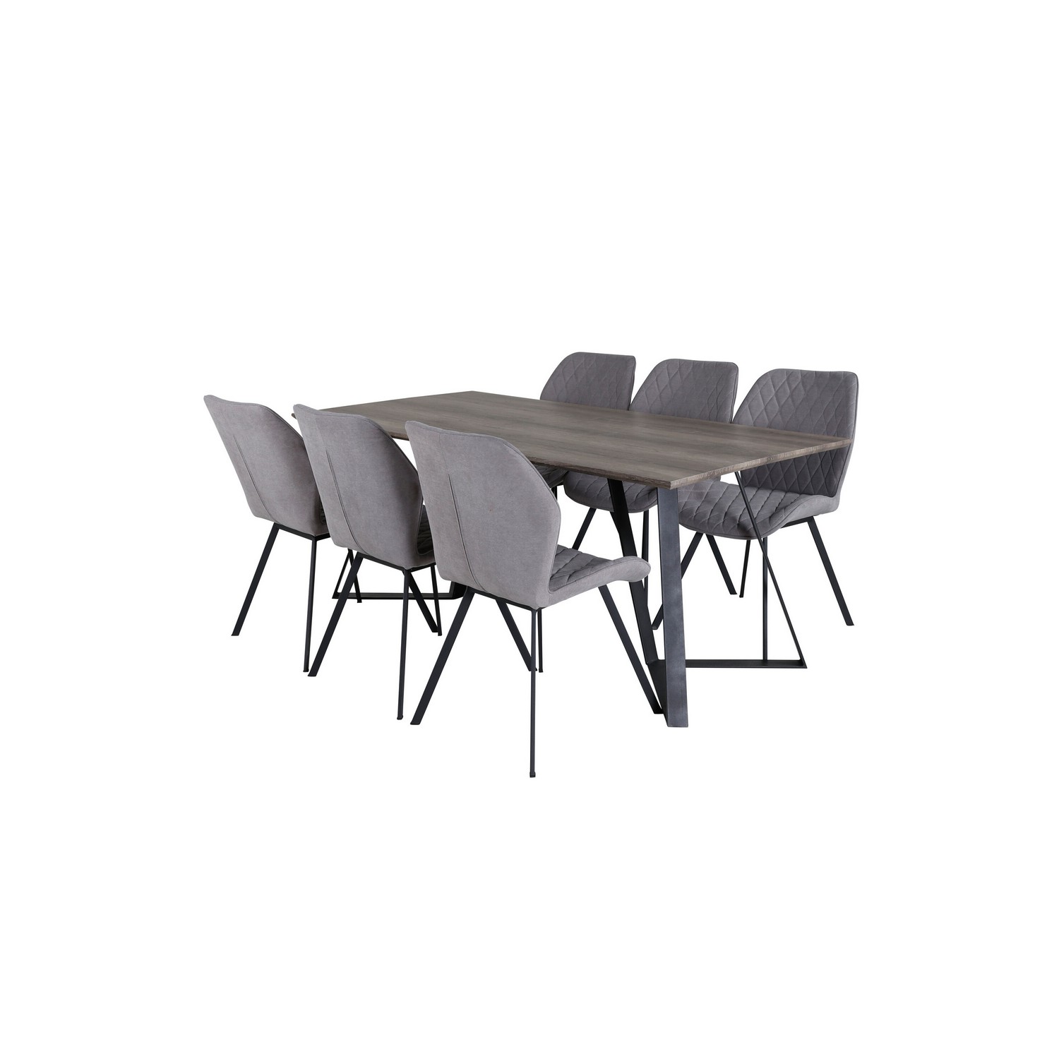 Spisegruppe Venture Home Madde med 6 Geneva Stoler