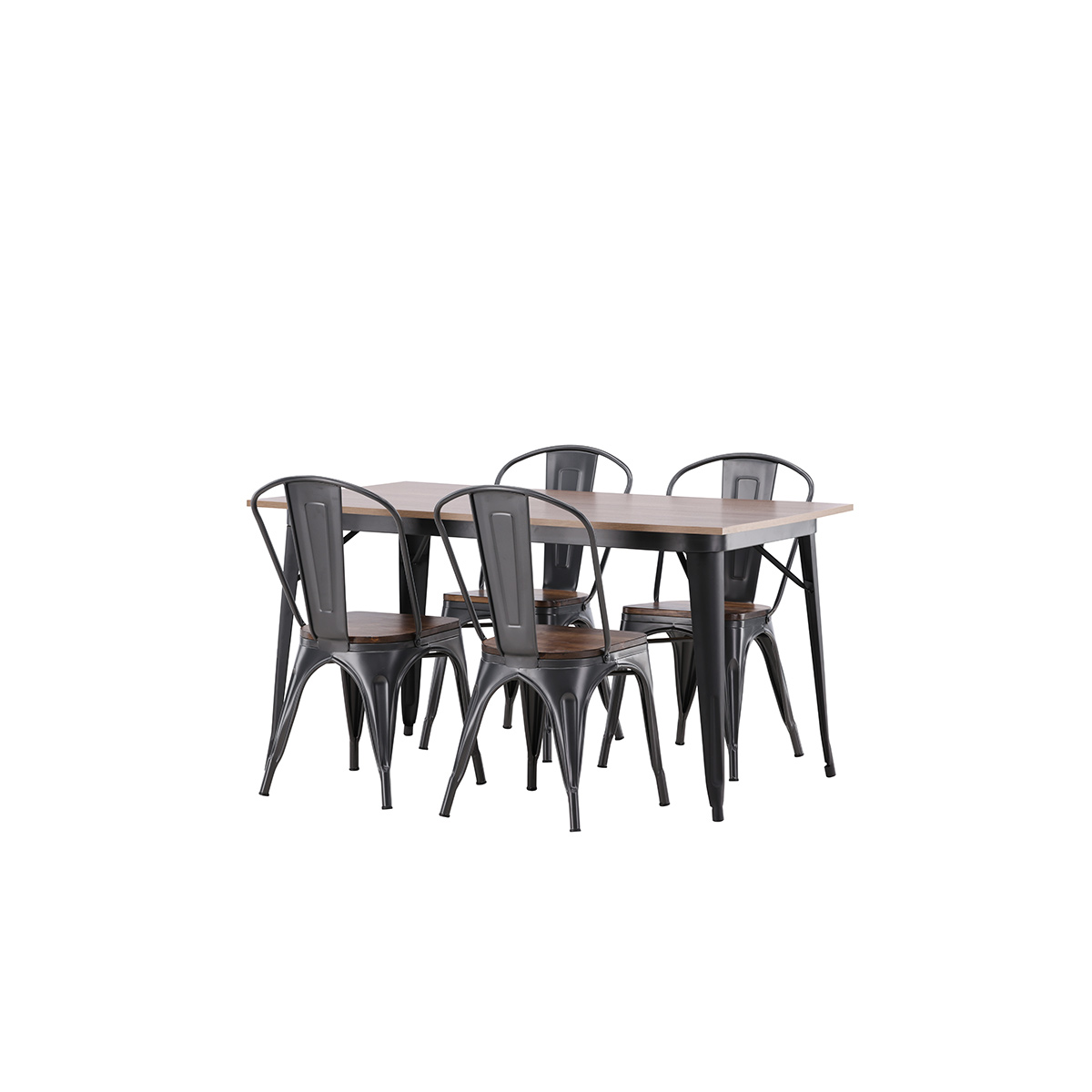 Spisegruppe Venture Home Tempe med 4 Tempe Stoler