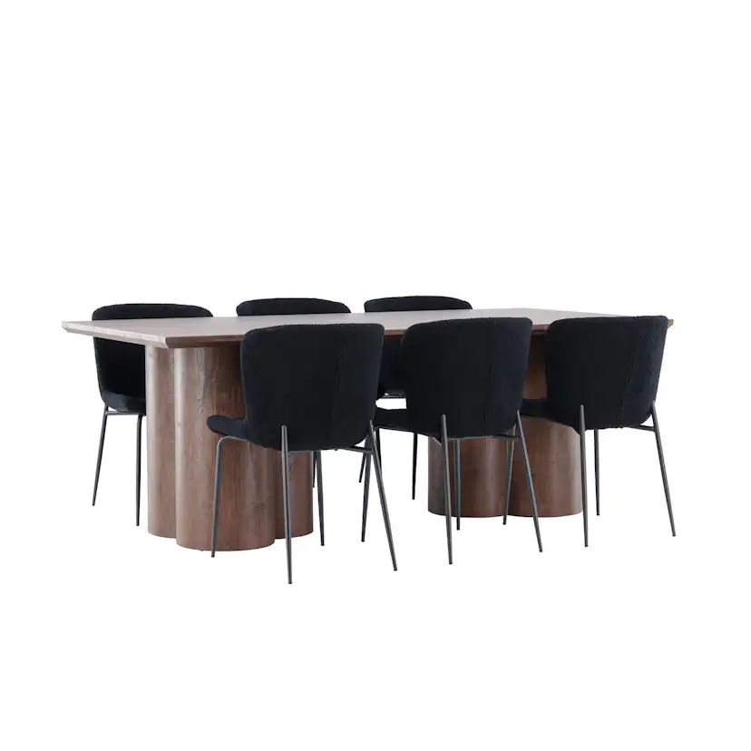 Spisegruppe Venture Home Olivia 210 med 6 stk Modesto Stoler