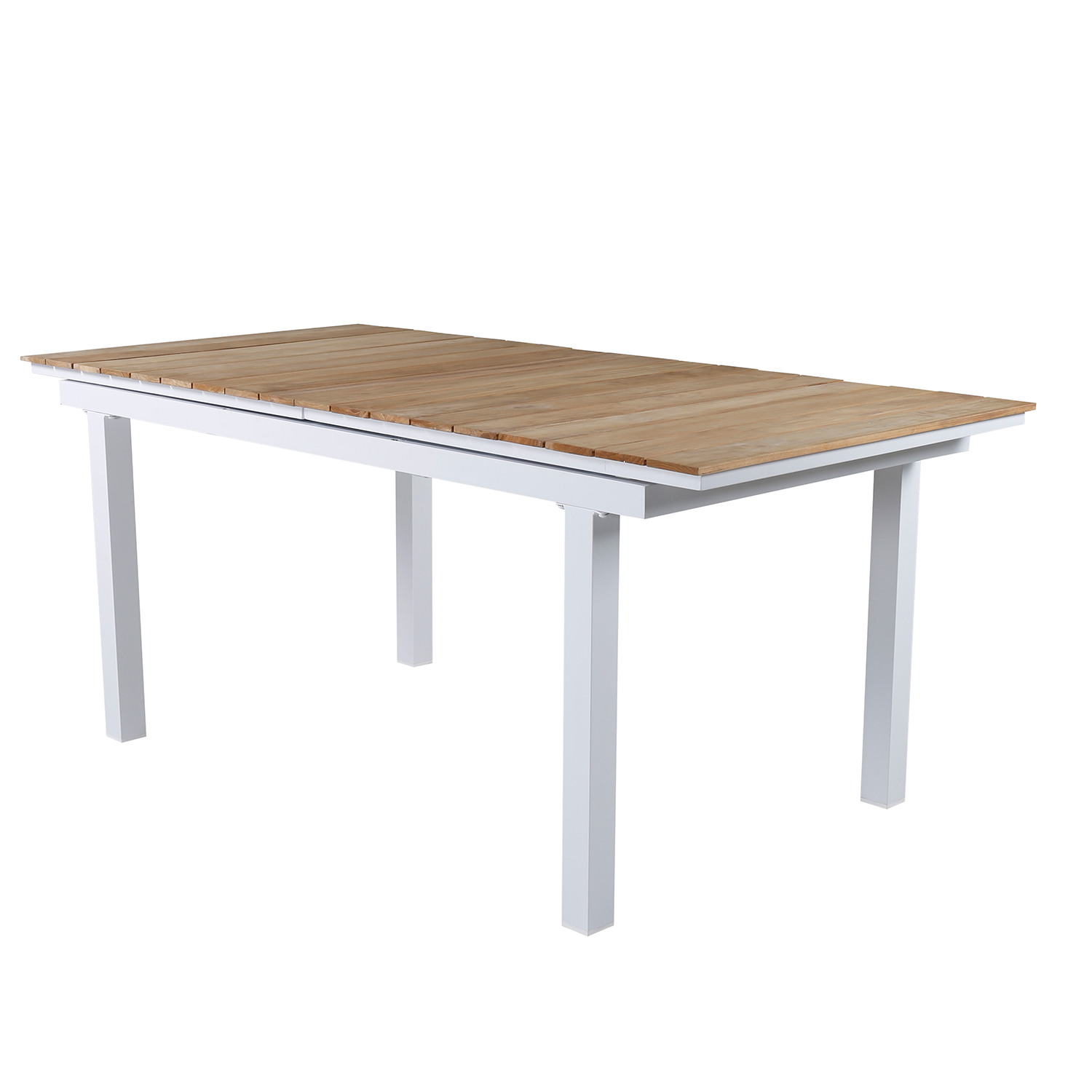 Mexico matbord 160/240*90 - vit / teak Hvit/Teak