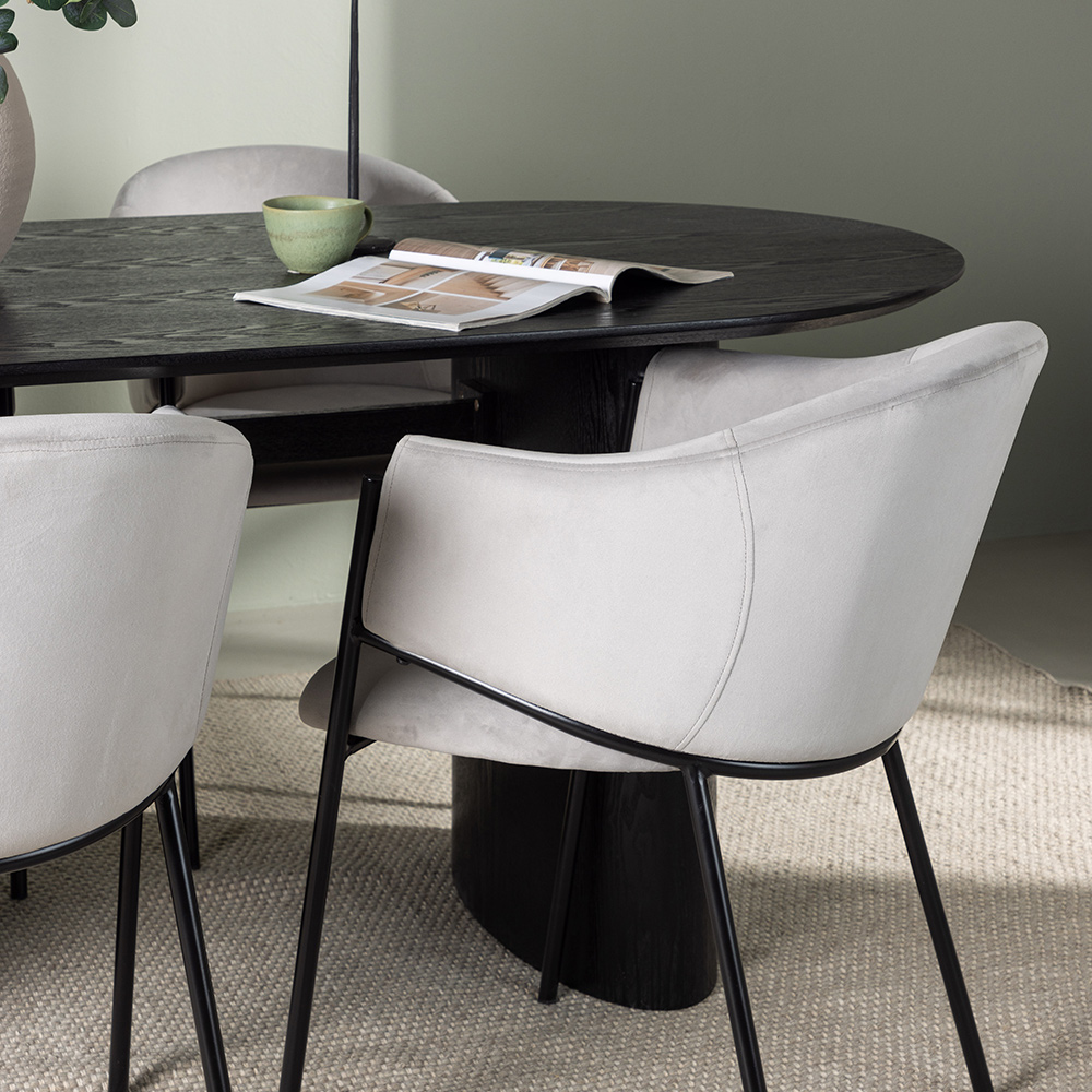 Spisegruppe Venture Home Isolde med 4 stk Evelina Stoler
