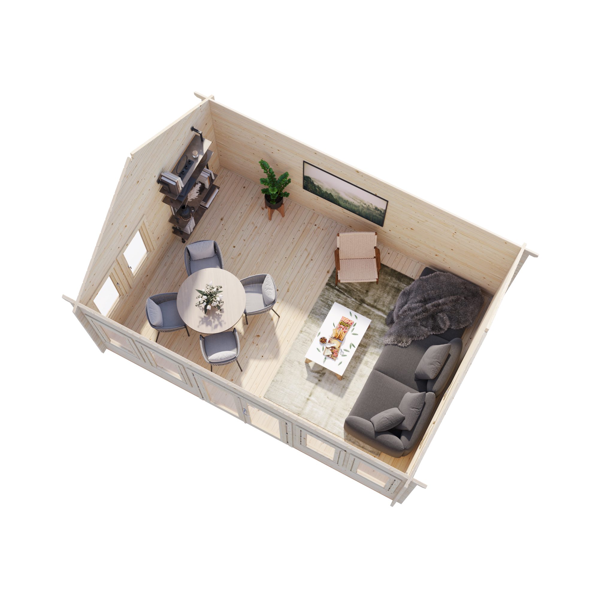 Claudia 20,1 m2 (inv. 19,4 m2) Ubehandlet tre