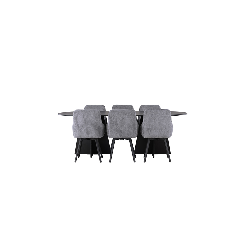 Spisegruppe Venture Home Bootcut med 6 stk Rosie Stoler