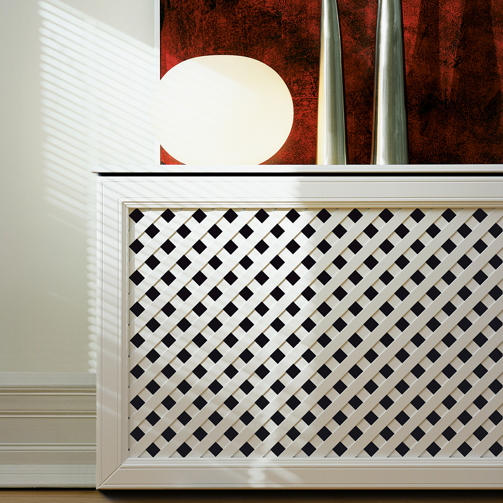 Radiatorskjuler Lundbergs Klara Hvit