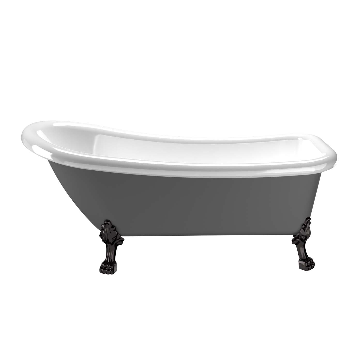 Badekar Bathlife Ideal Grå med Føtter