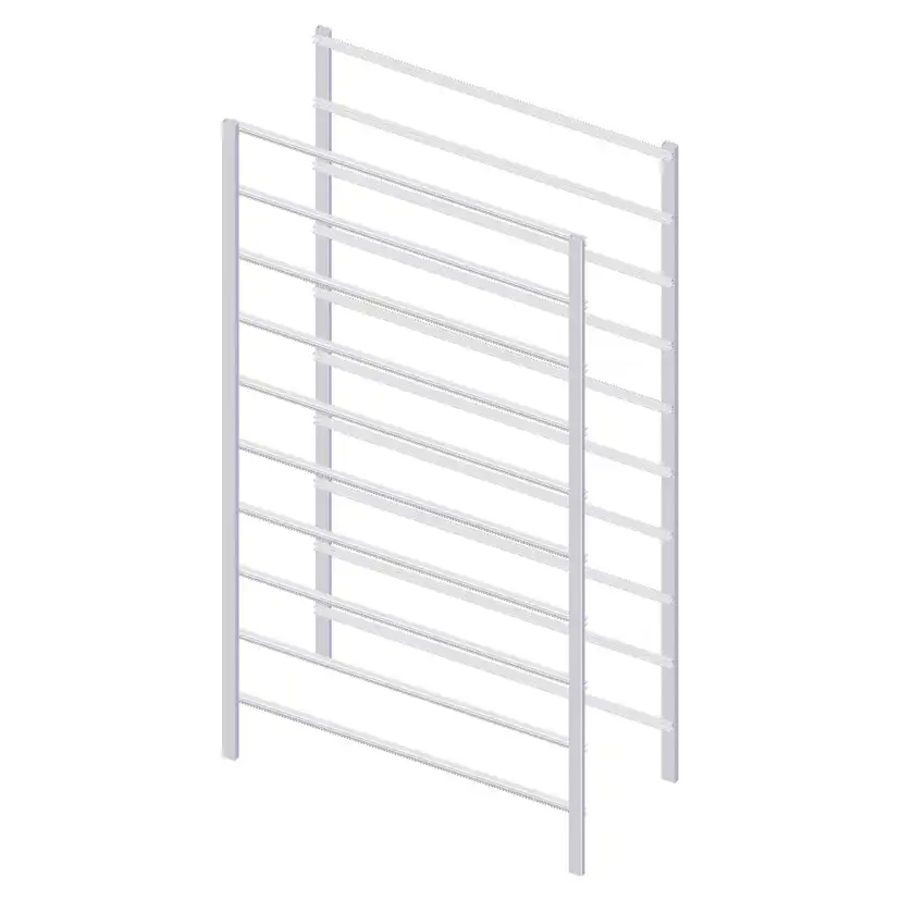 Stativgavelpar vit 10-skenig Hvit, 1002 mm, 10-Skenig