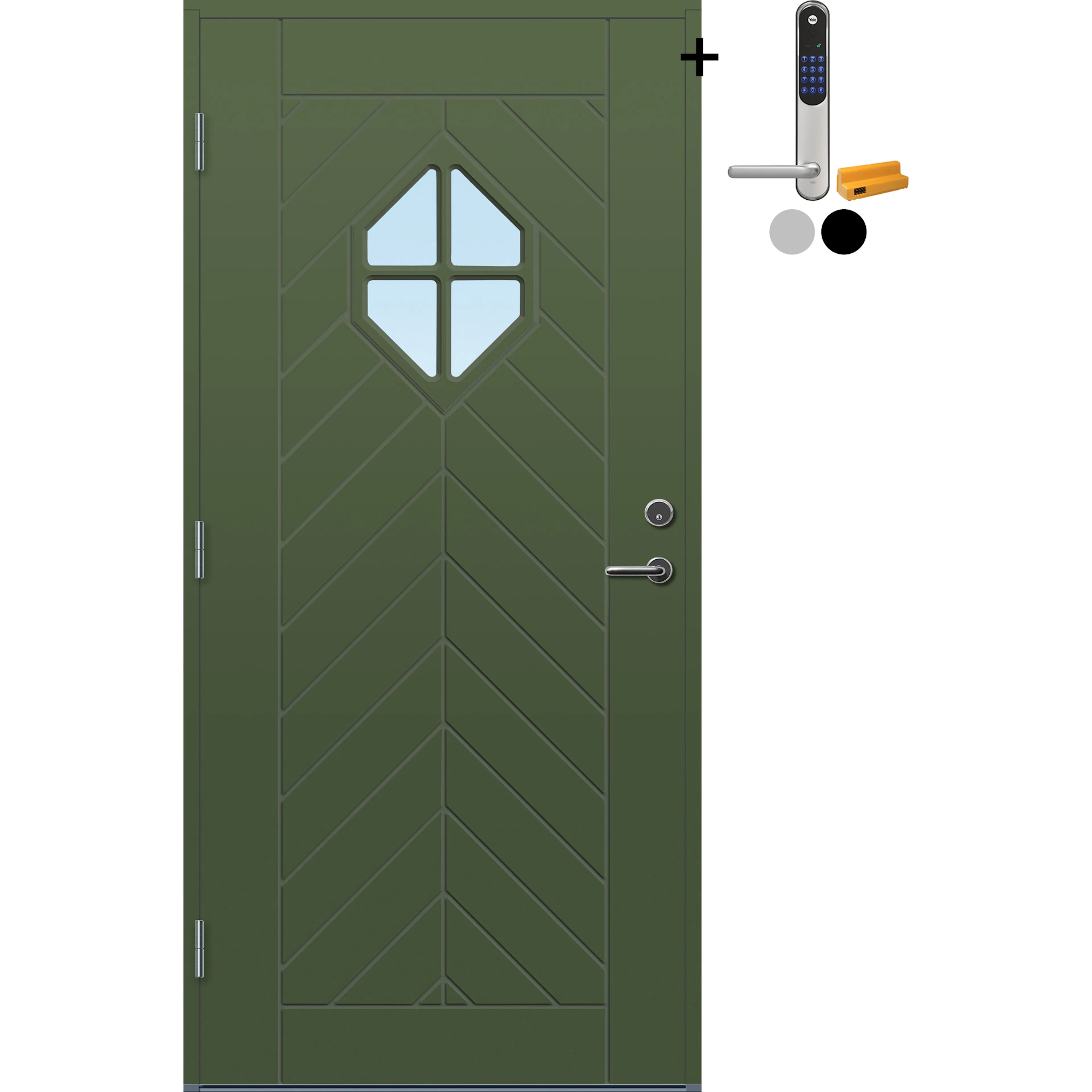 Ytterdør Bygg1 Norefjell med Yale Doorman Classic Home