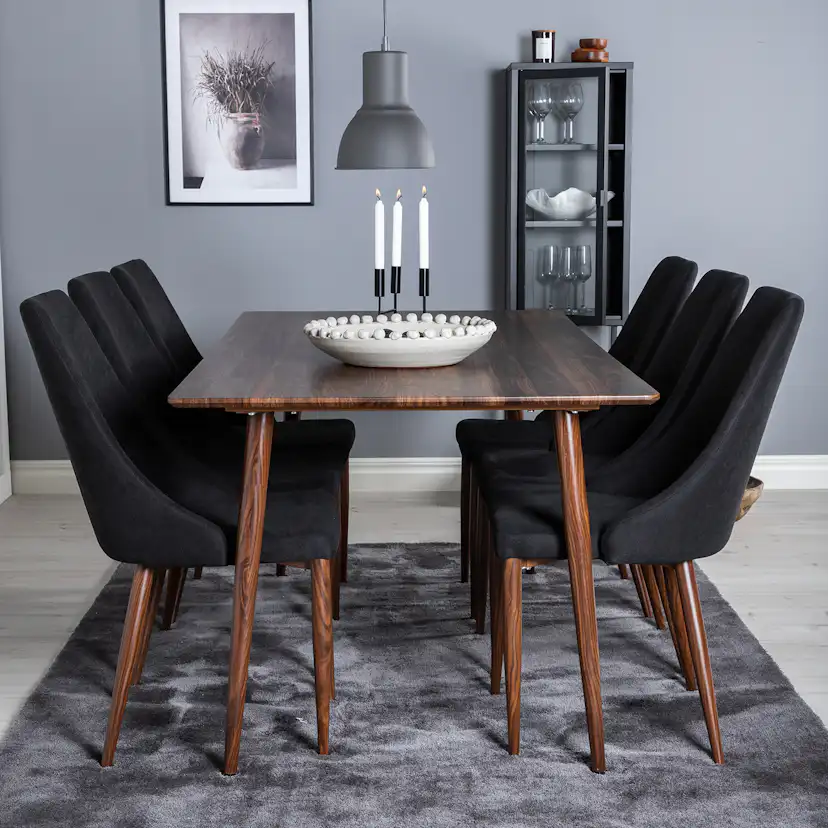 Spisegruppe Venture Home Pobbie med 6 Laura Stoler Polyester