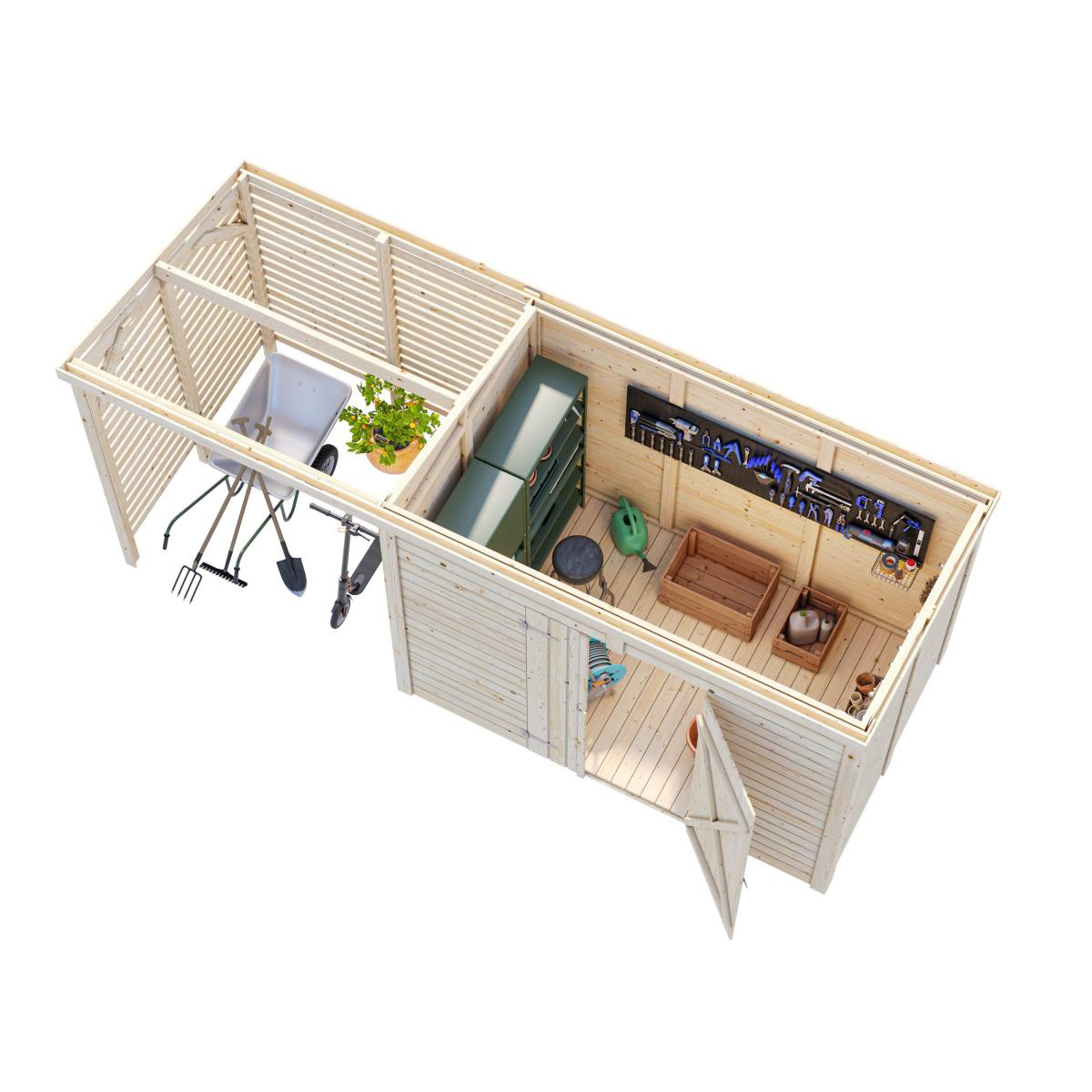 Redskapsbod Palmako Leif 4,5 + 2,9 m2