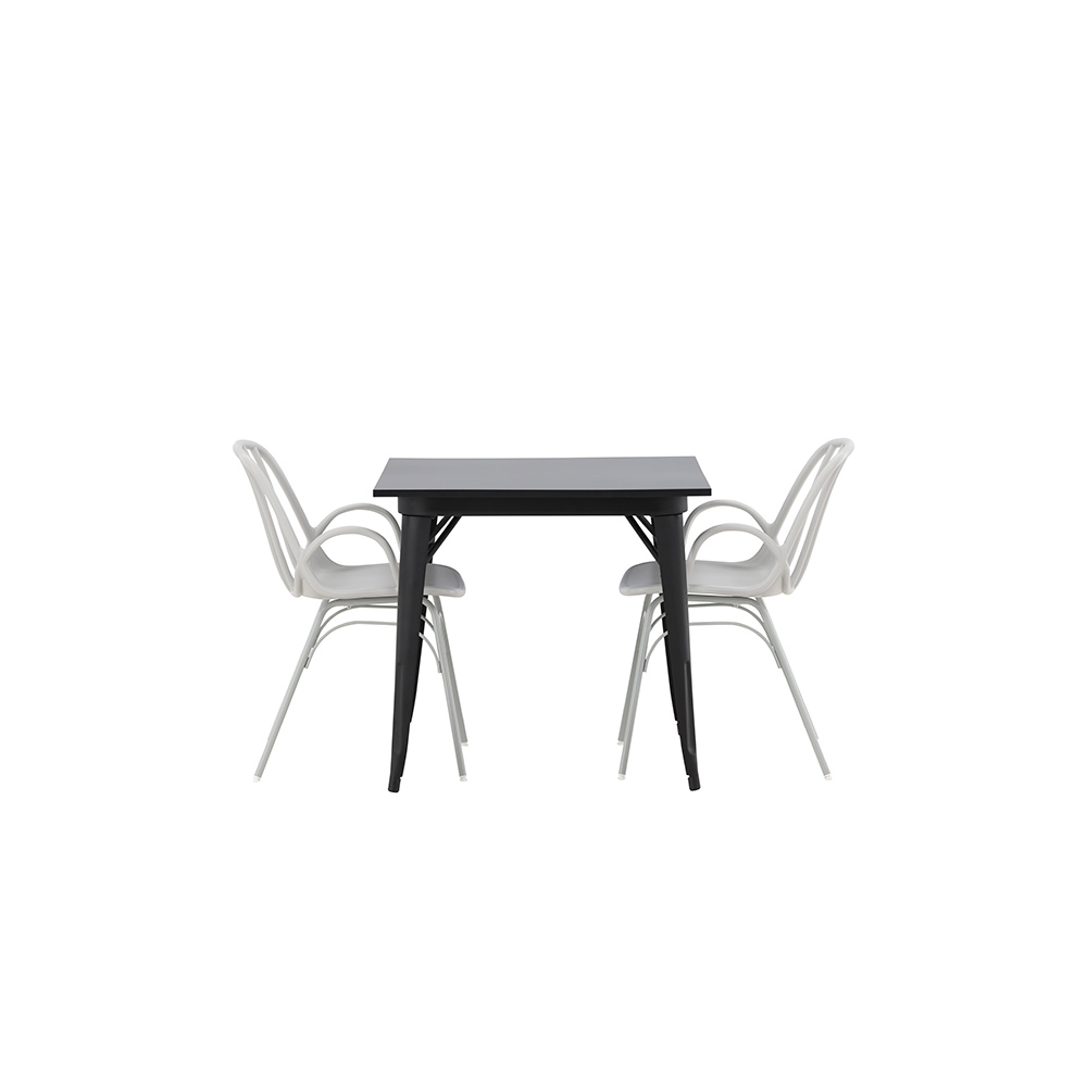Spisegruppe Venture Home Tempe 80 cm med 2 Dyrön Stoler