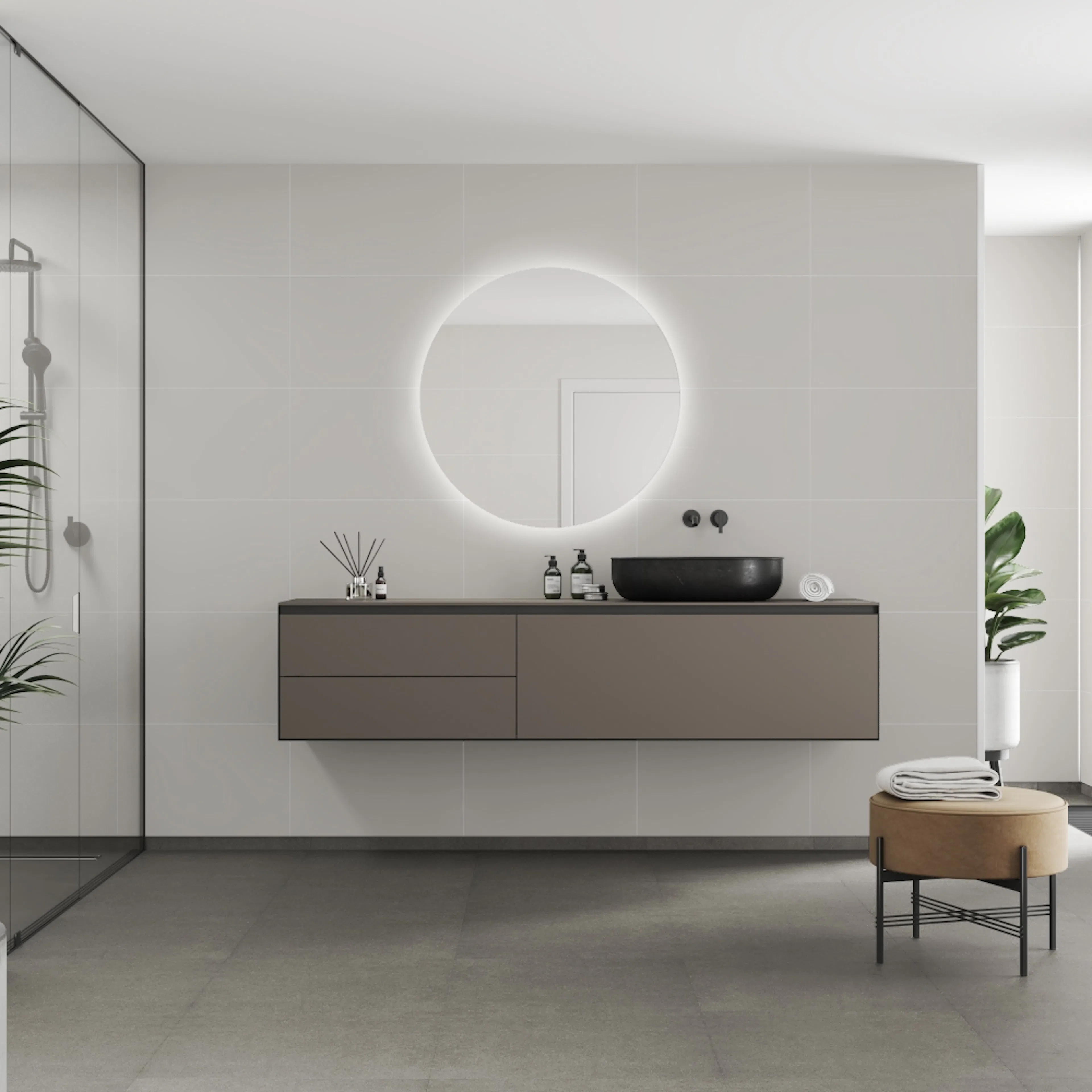 Baderomspanel Fibo 2090-M6040 Light Grey