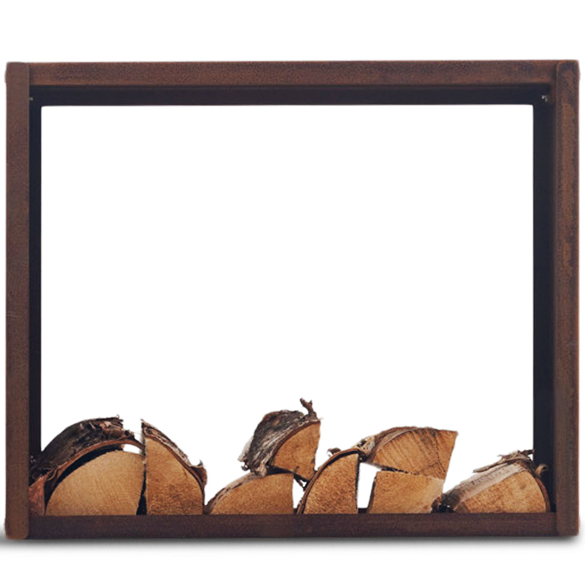 Vedstativ Lyfco Cortenstål Rektangulært