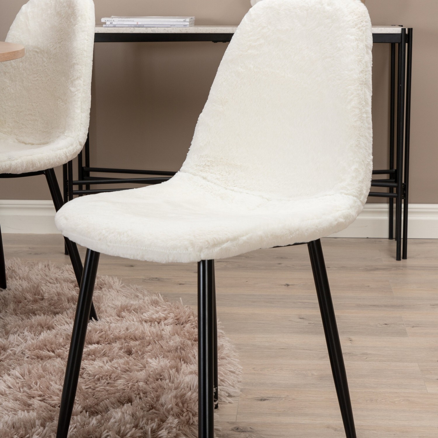 Spisegruppe Venture Home Bianca Rund med 4 Pobbie Stoler