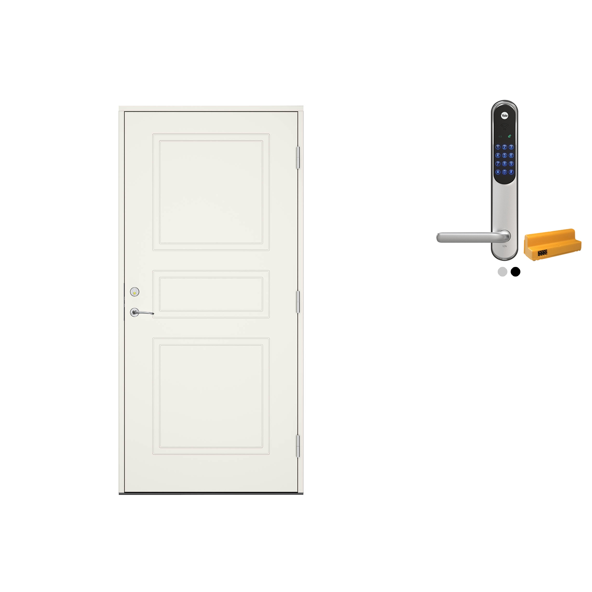 Ytterdør Swedoor Clever-Line+ Tyresta med Yale Doorman Classic Home