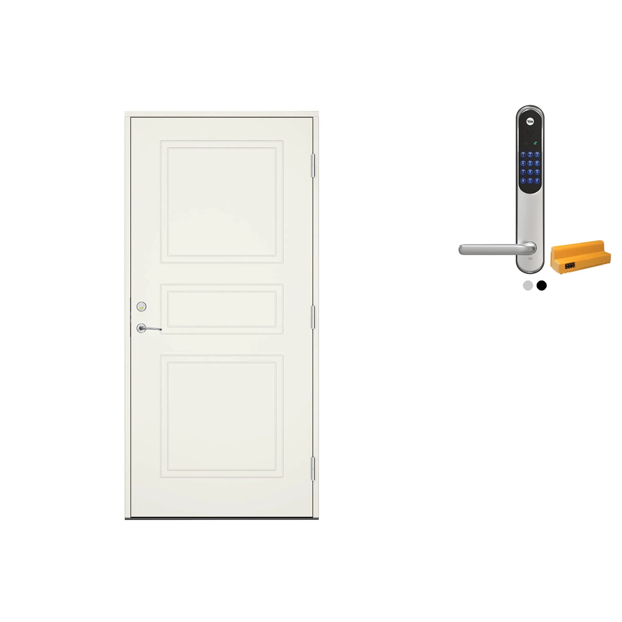 Ytterdør Swedoor Clever-Line+ Tyresta med Yale Doorman Classic Home