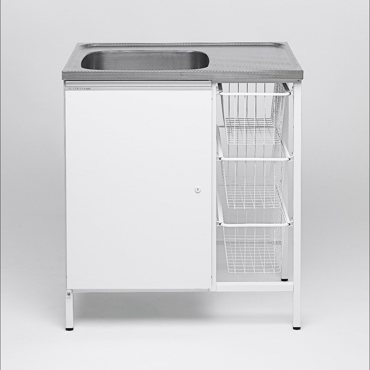 Tvättbänk Contura Steel CAB 8 Vit | inredning - garderob-och-tvattstuga - tvattstugeinredning - tvattskap | KakelKungen