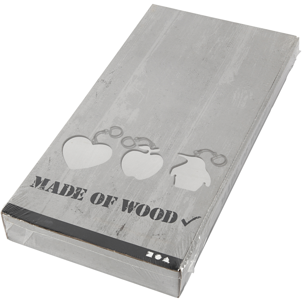 Nøkkelring Creativ Company med Treskilt Str 7x7 cm 128 Stk/1 Pk