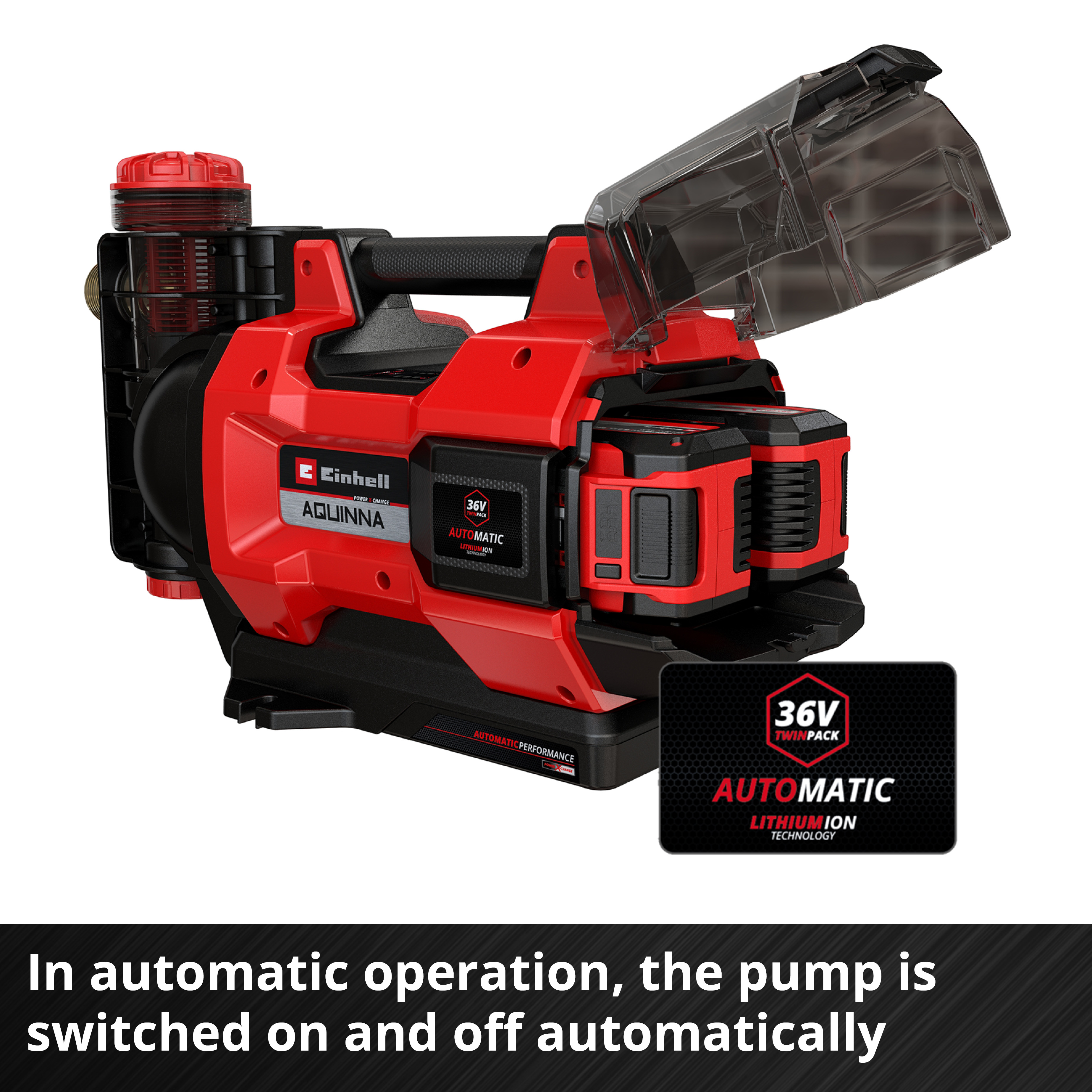 Hagepumpe Einhell Aquinna 36/38 F LED Trådløs Vannpumpe