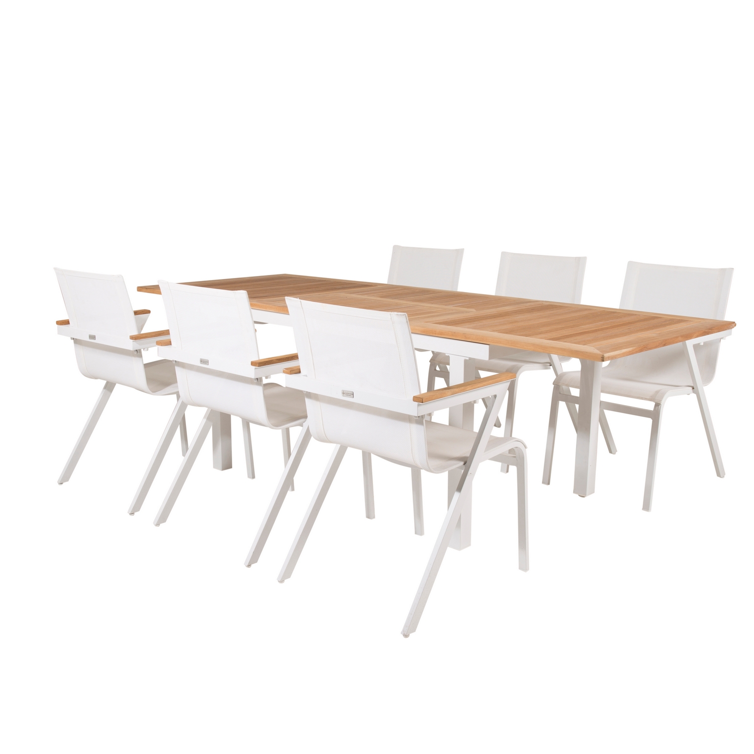 Spisegruppe Venture Home Perla 160/240 med 6 Meya Stoler