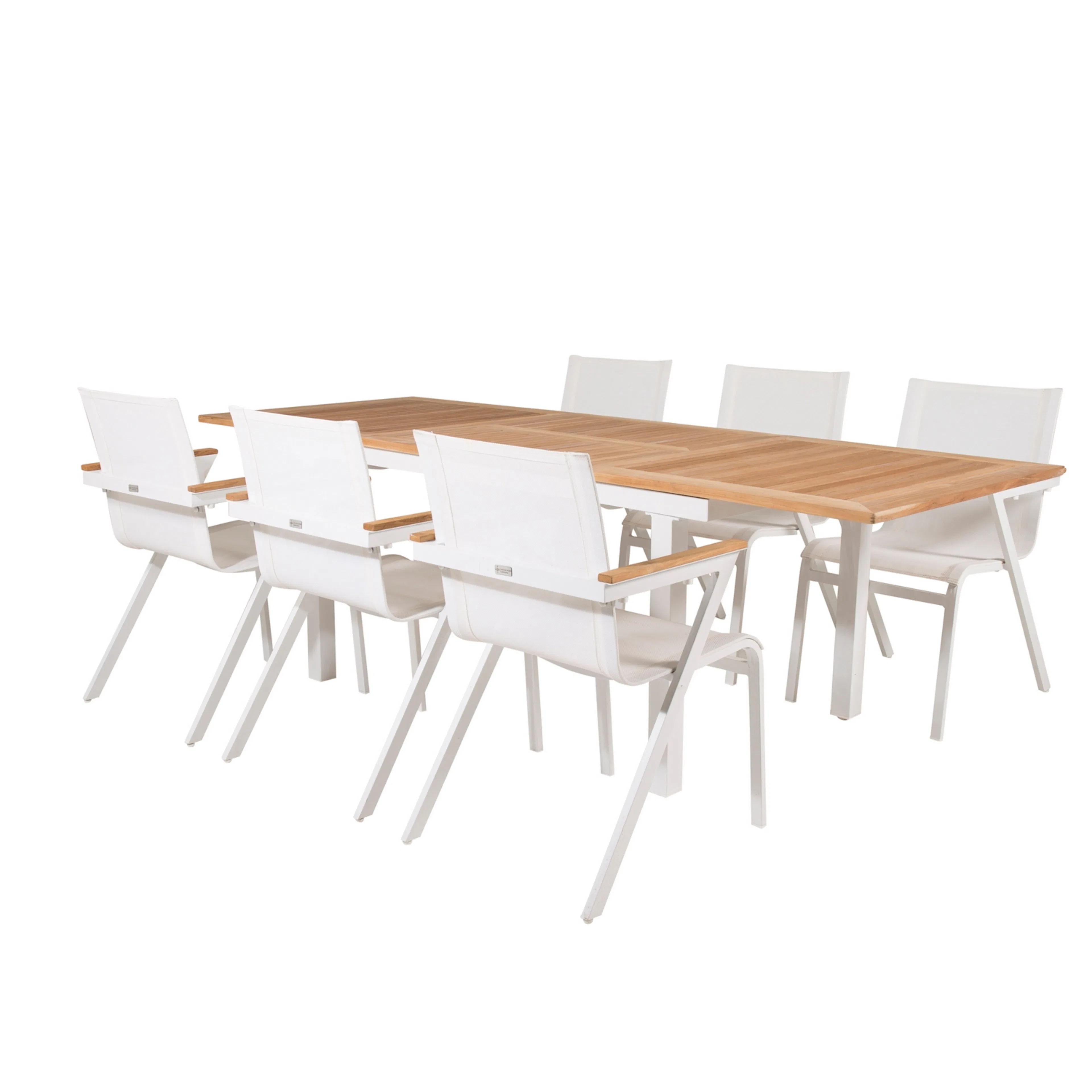 Spisegruppe Venture Home Perla 160/240 med 6 Meya Stoler