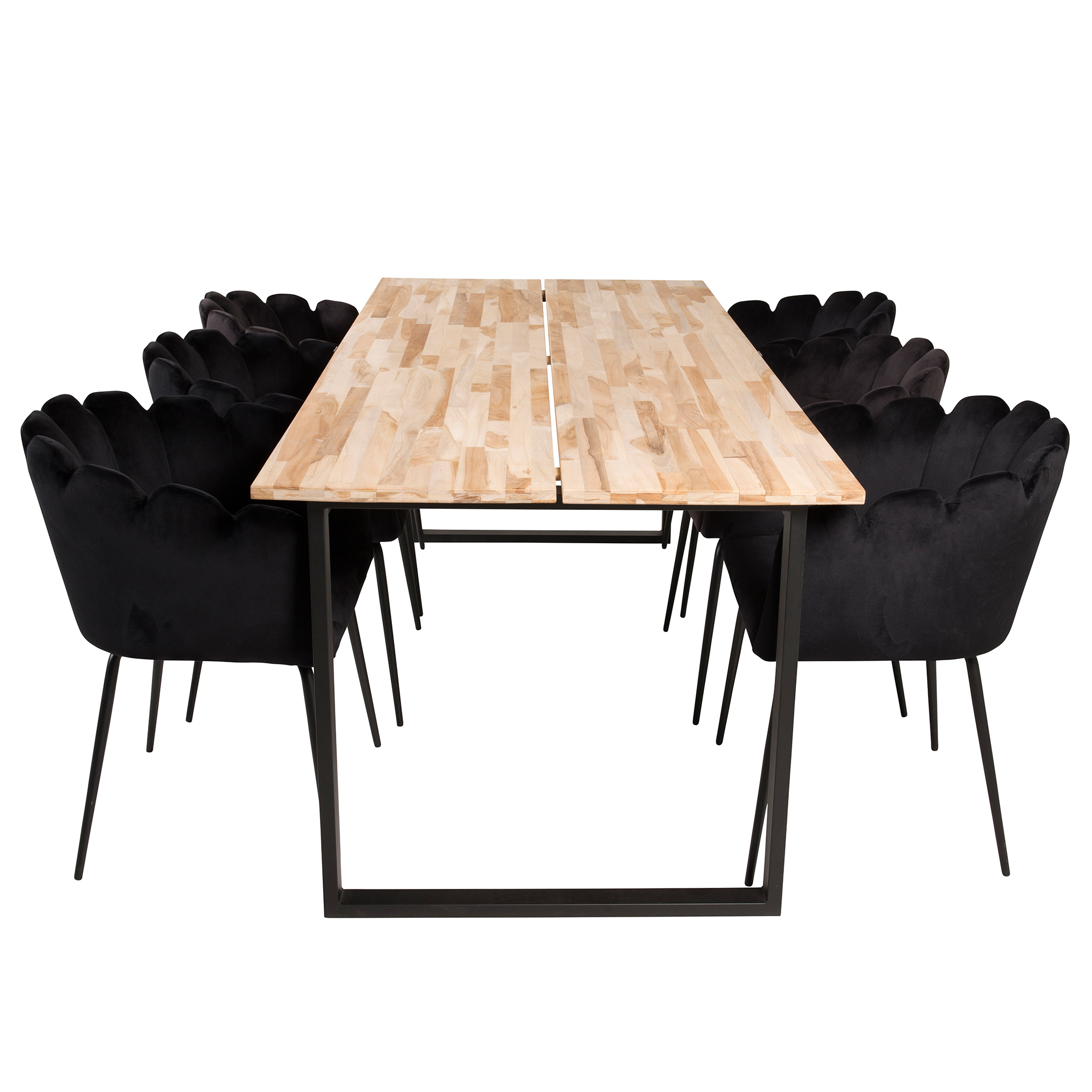 Spisegruppe furniture/fashion Cornelia med 6 Limhamn Stoler