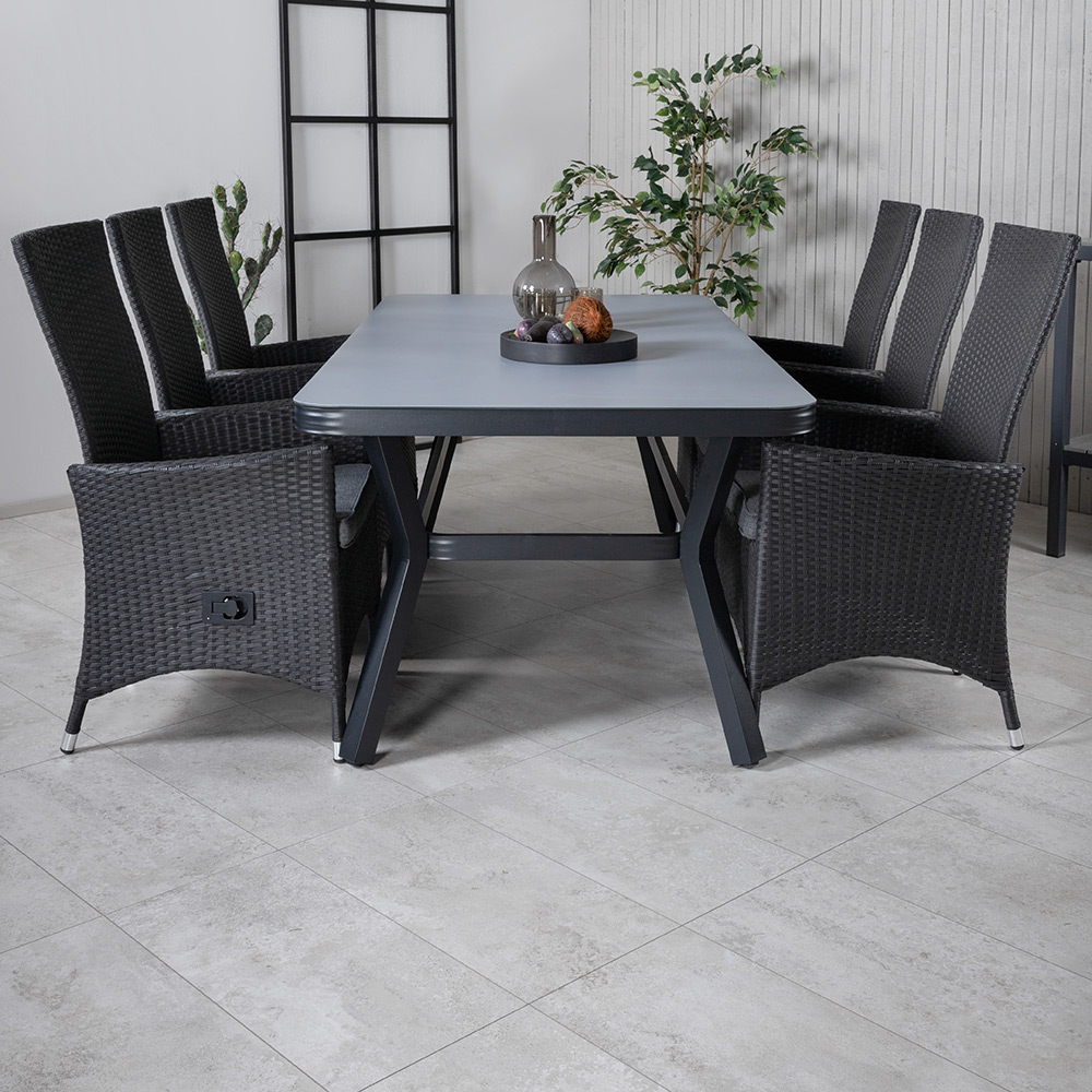Spisegruppe Venture Home Vyn med 6 Pam Spisestoler