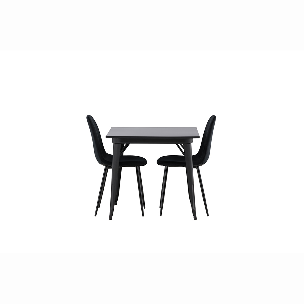 Spisegruppe Venture Home Tempe med 2 Polar Stoler Fløyel