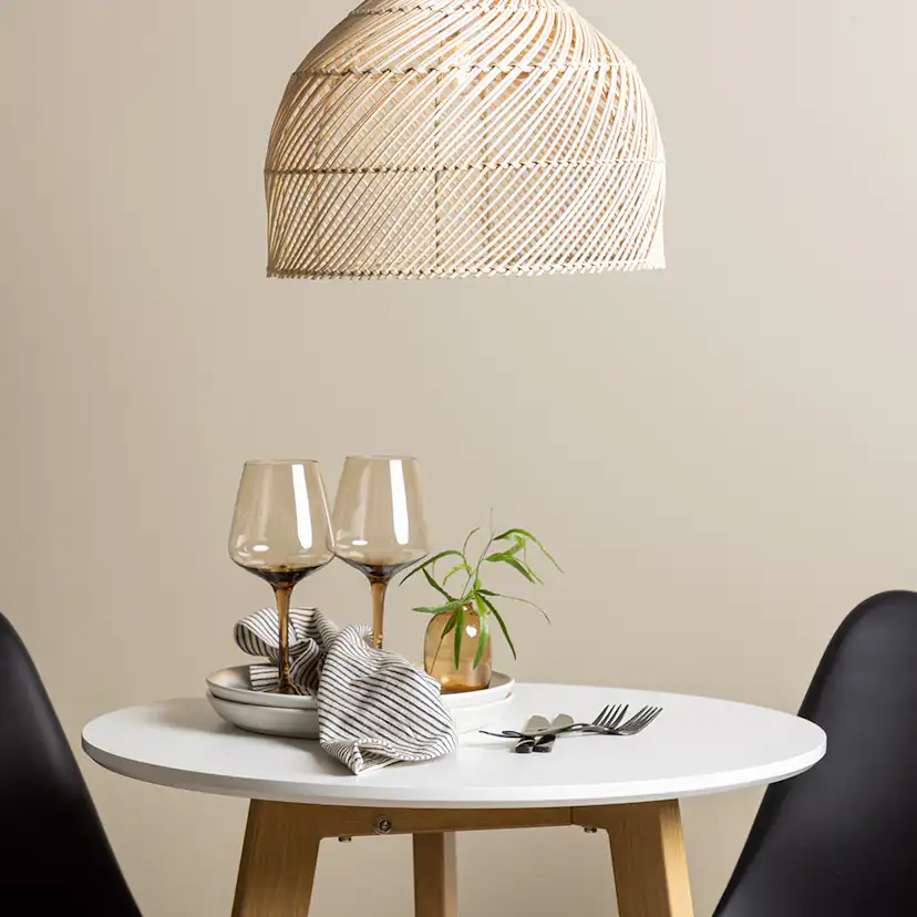 Spisegruppe Venture Home Leonora Ø65 cm med 2 stk Zeno Stoler