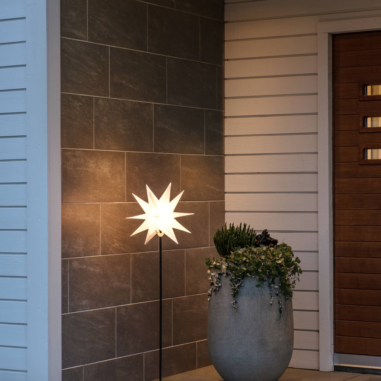 Adventsstjerne Gnosjö Konstsmide Stående 3D Plast LED