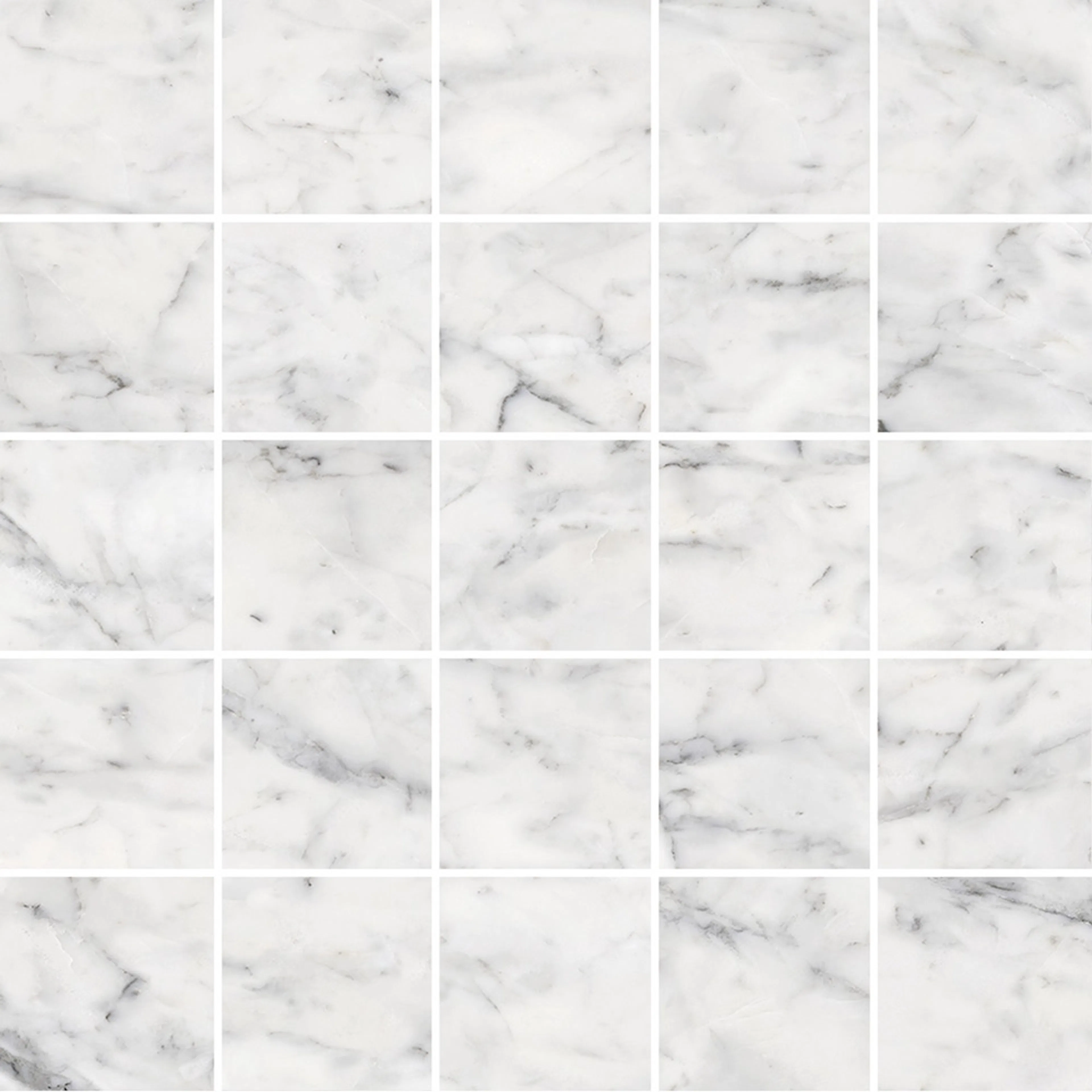 Mosaikk Lhådös Carrara Marmor Blank 5x5  cm