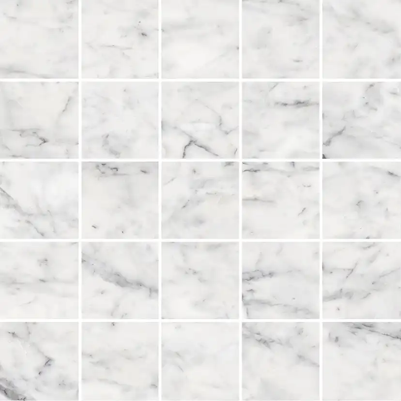 Mosaikk Lhådös Carrara Marmor Blank 5x5 cm