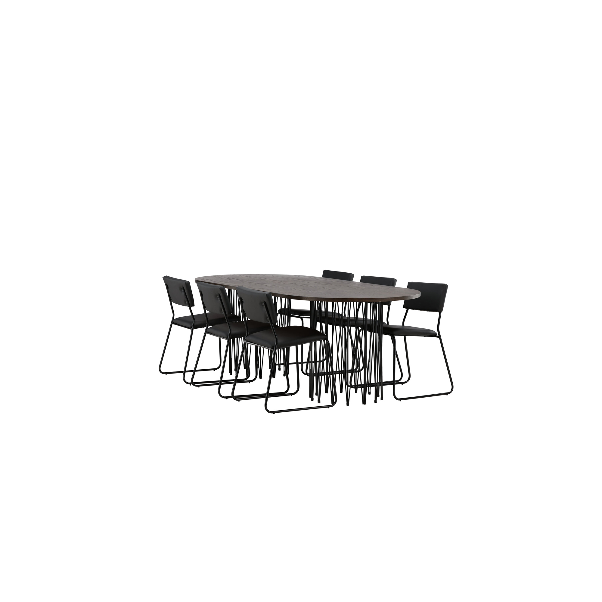 Spisegruppe furniture/fashion Stone med 6 Kenth Stoler