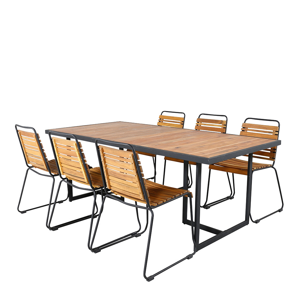 Spisegruppe Venture Home King med 6 Billy Spisestoler