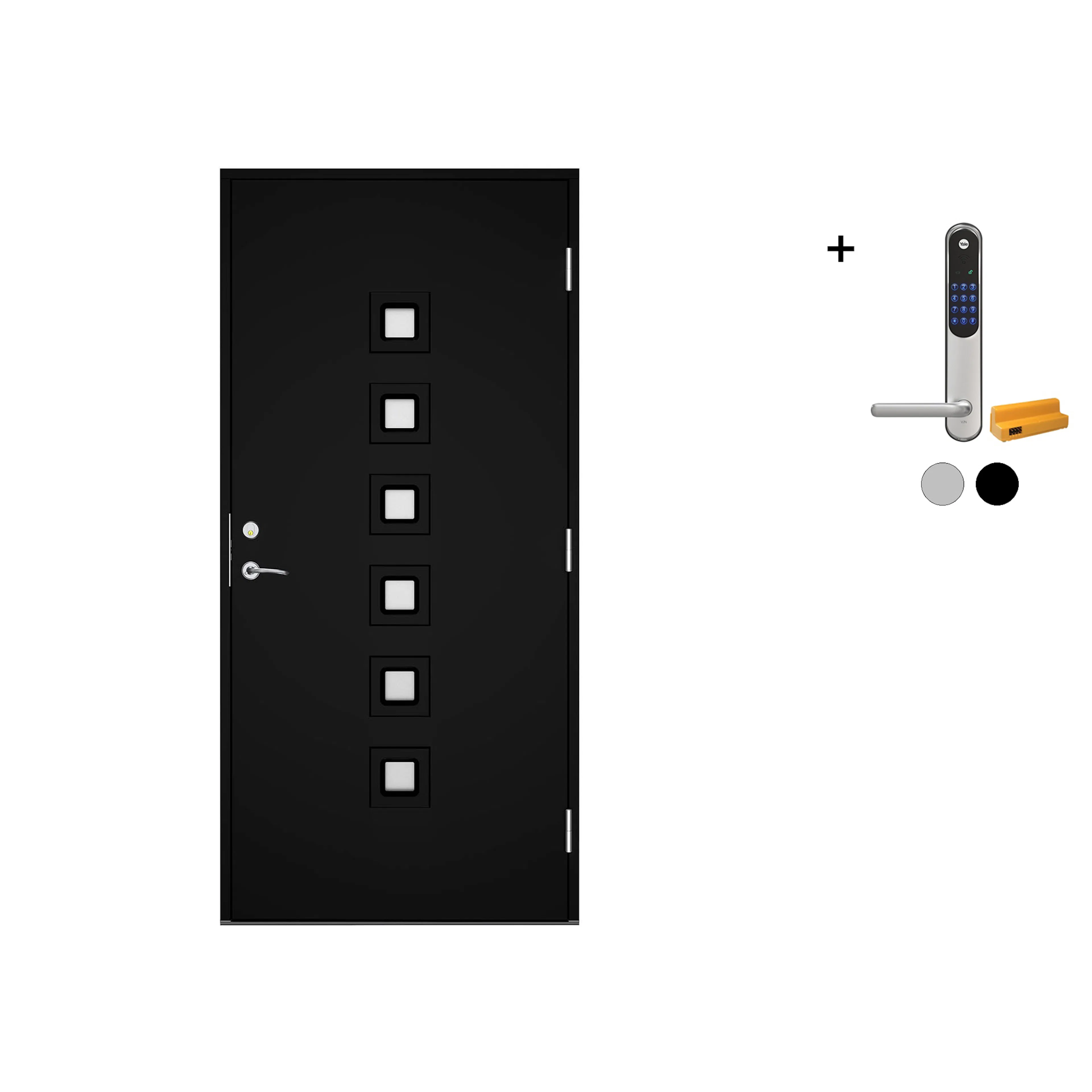 Ytterdør Swedoor Clever-Line+ Kvill med Yale Doorman Classic Home