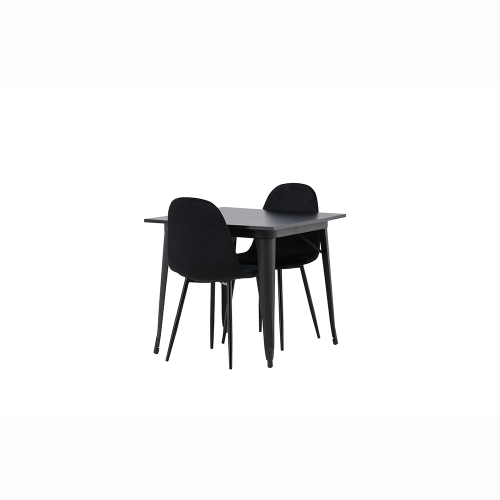 Spisegruppe Venture Home Tempe med 2 Polar Stoler Fløyel