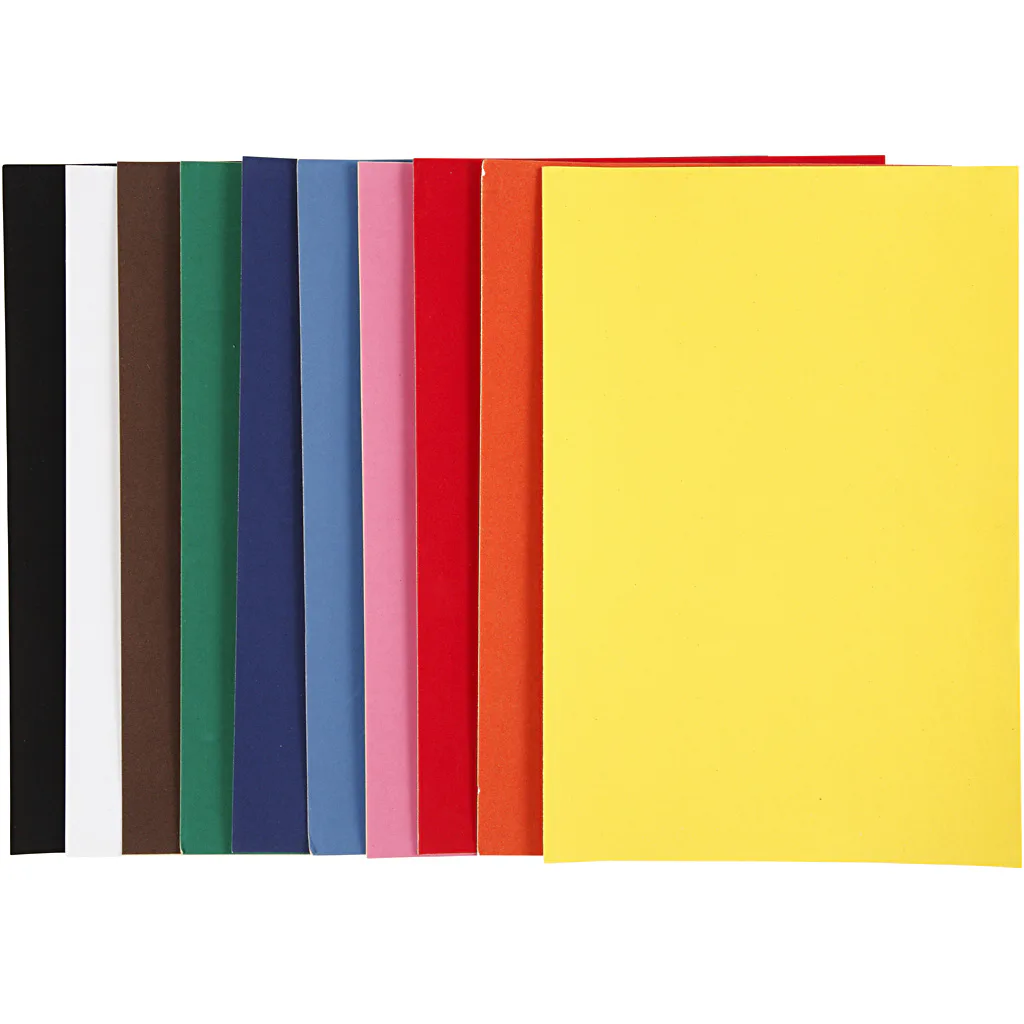Velourpapir Creativ Company Ass Farger A4 210X297 mm 140 g 10 Ark/1 Pk