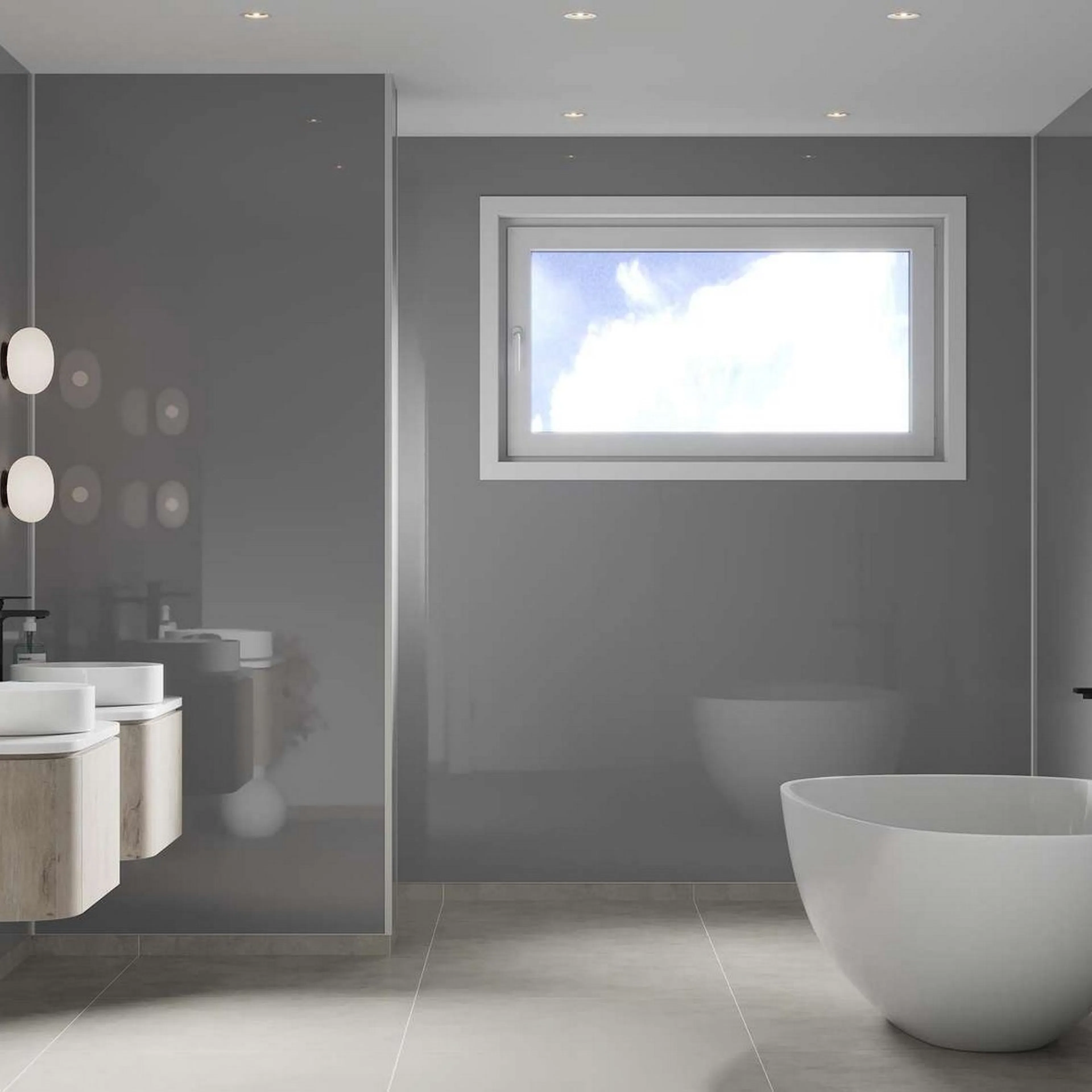 Baderomspanel Fibo 4115 F00 Medium Grey