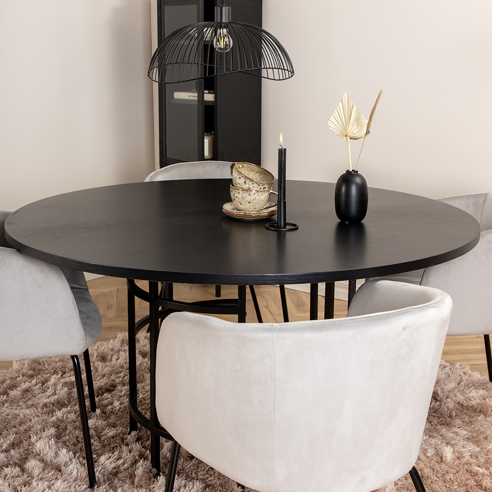 Spisegruppe furniture/fashion Copenhagen Ø140 cm med 4 Berit Stoler