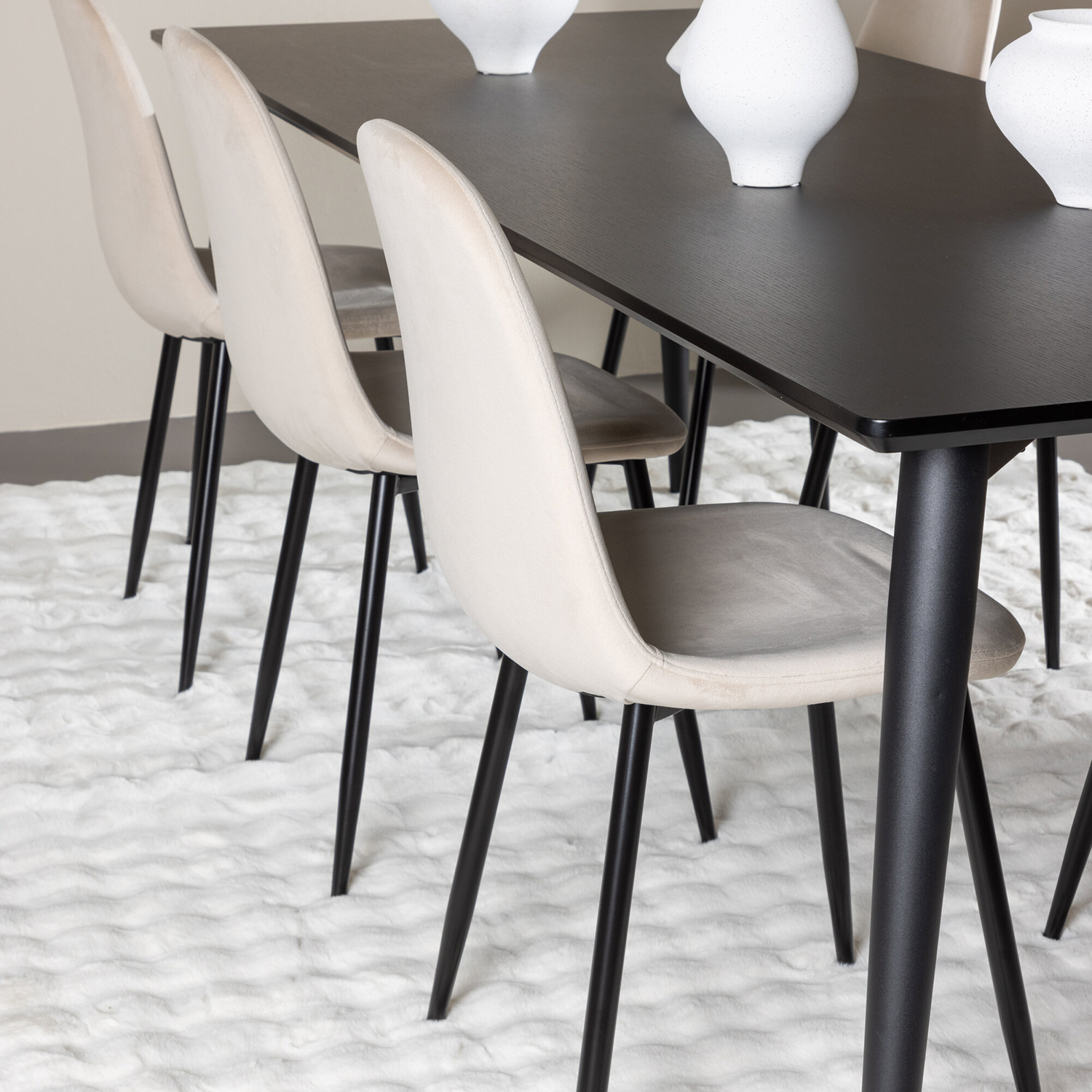 Spisegruppe Venture Home Ellis 230 med 6 stk Polar Stoler Fløyel