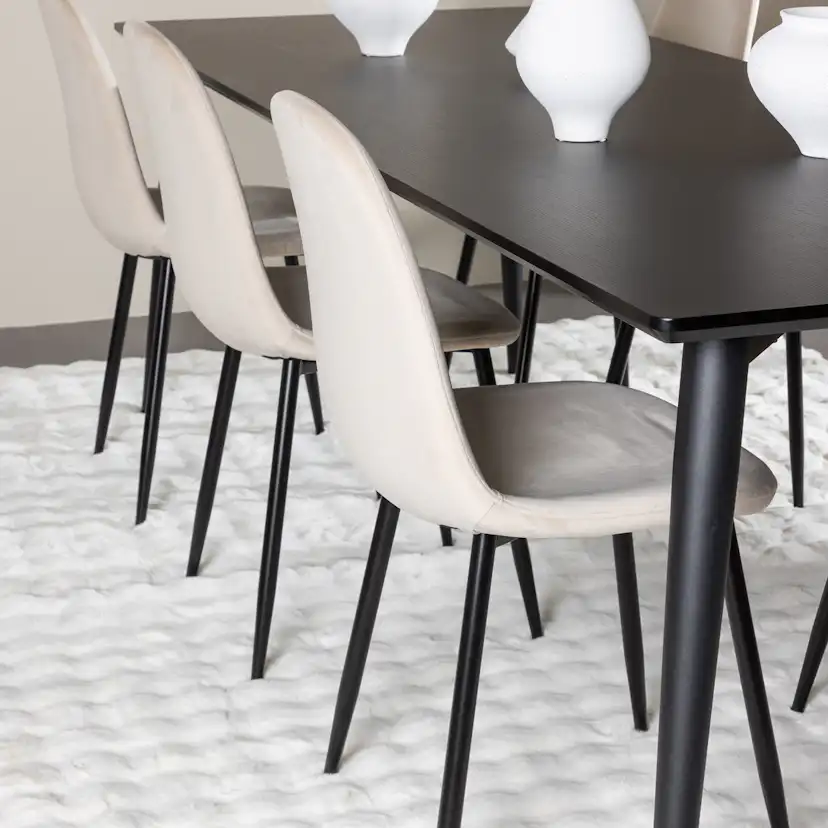 Spisegruppe Venture Home Ellis 230 med 6 stk Polar Stoler Fløyel