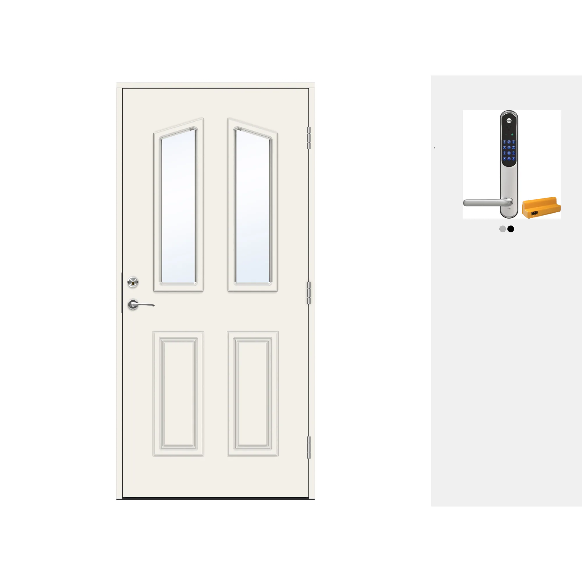 Ytterdør Swedoor Advance-Line Classic Rossini med Yale Doorman Classic Home