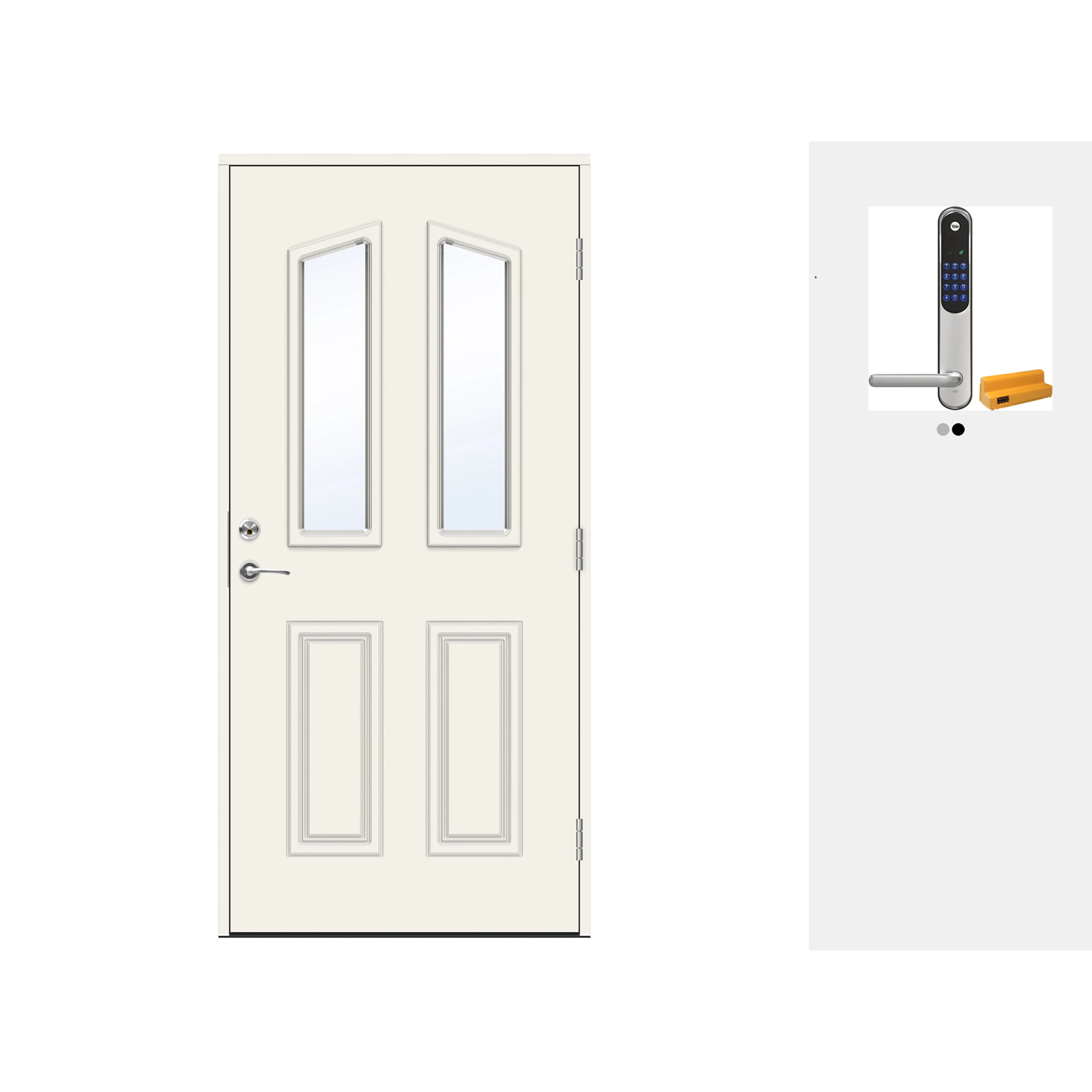 Ytterdør Swedoor Advance-Line Classic Rossini med Yale Doorman Classic Home