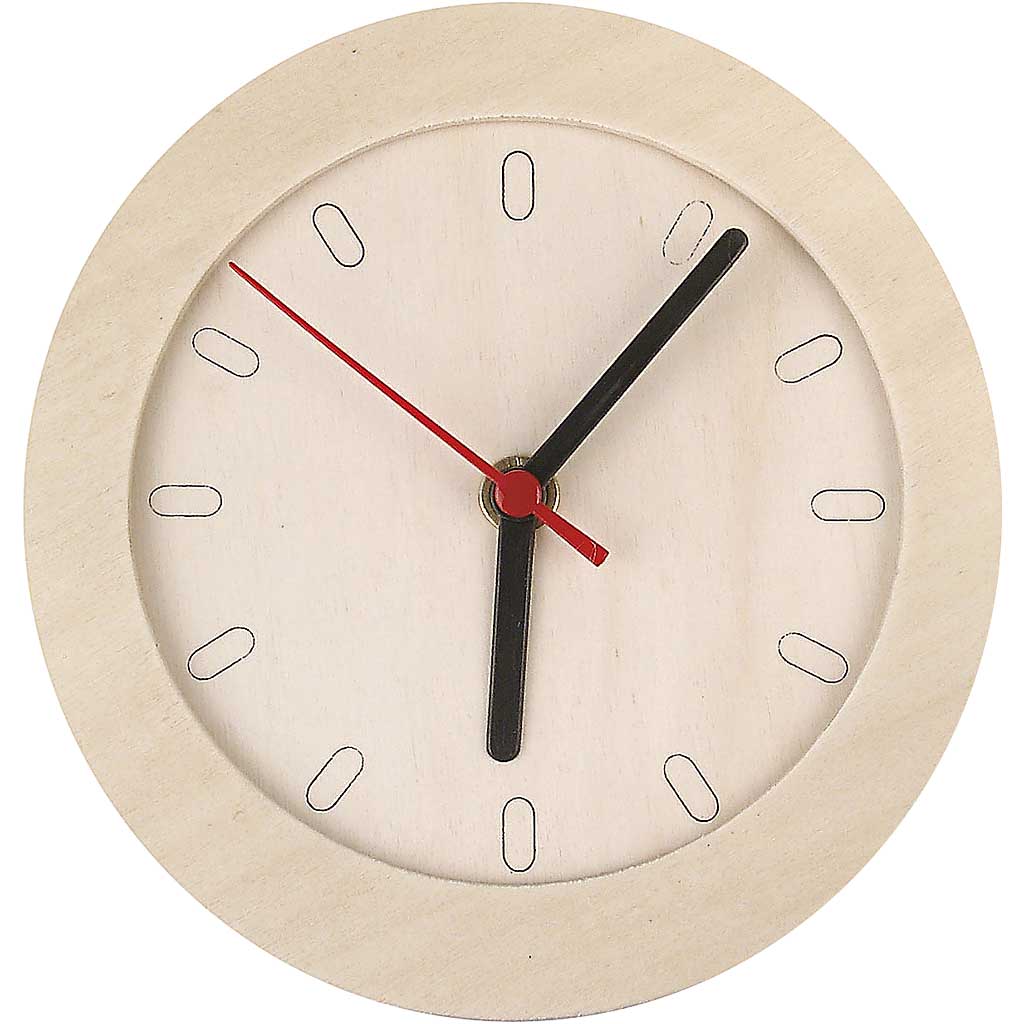 Klokke Creativ Company med Treramme D15 cm 1 stk