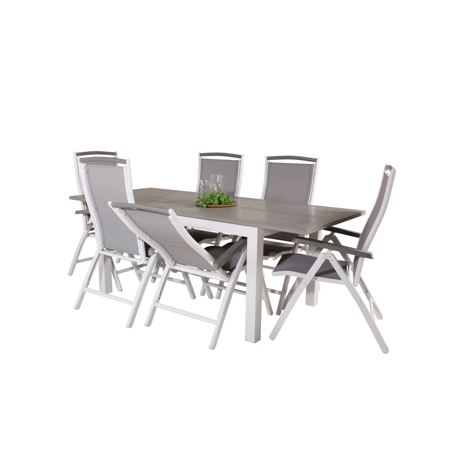Spisegruppe Venture Home Aleyna 152/210 med 6 Stoler