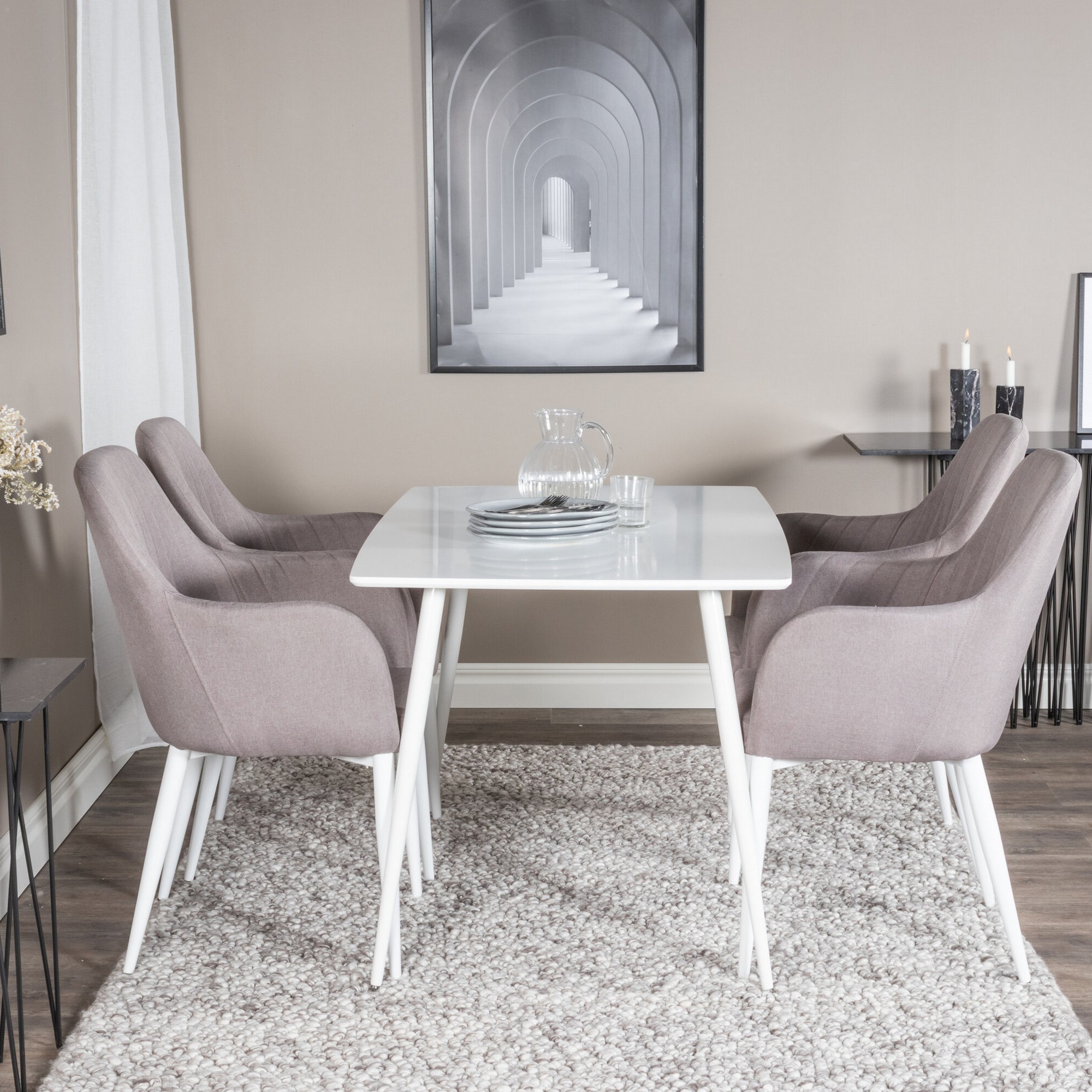Spisegruppe Venture Home Polar med 4stk Comfort Stoler