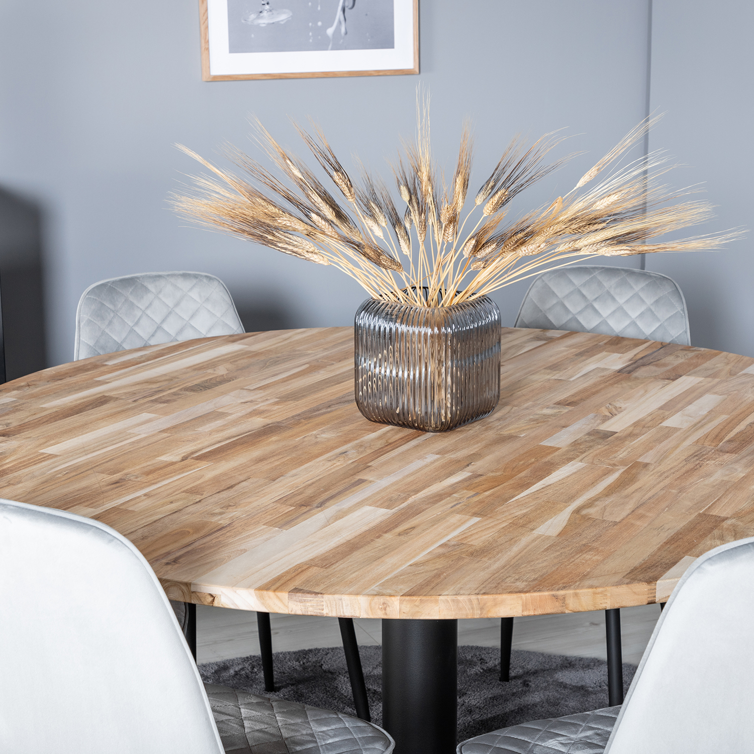 Spisegruppe Venture Home Cirebon Ø140 cm med 6 Polar Stoler