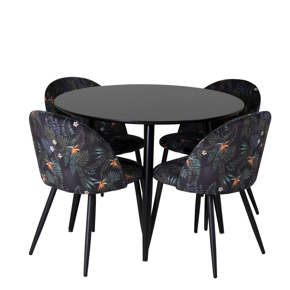 Spisegruppe Venture Home Plaza med 4stk Velvet Stoler